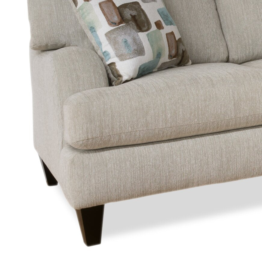 Abby 3-Piece Chenille Right-Facing Sectional - Linen - Image 3