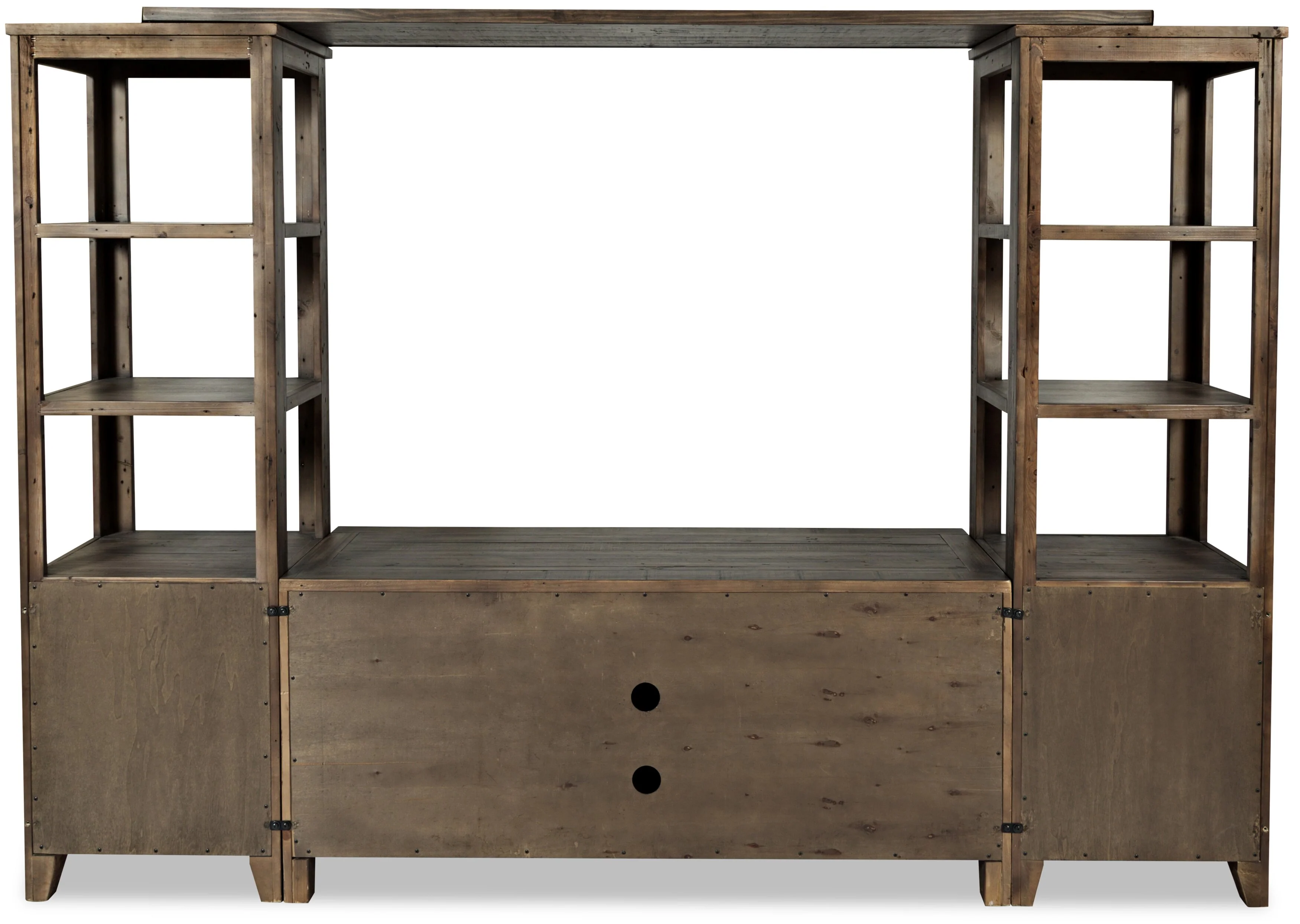 Ahna Barn-Door 4-Piece Entertainment Centre with 60" TV Opening - Brown - Image 8