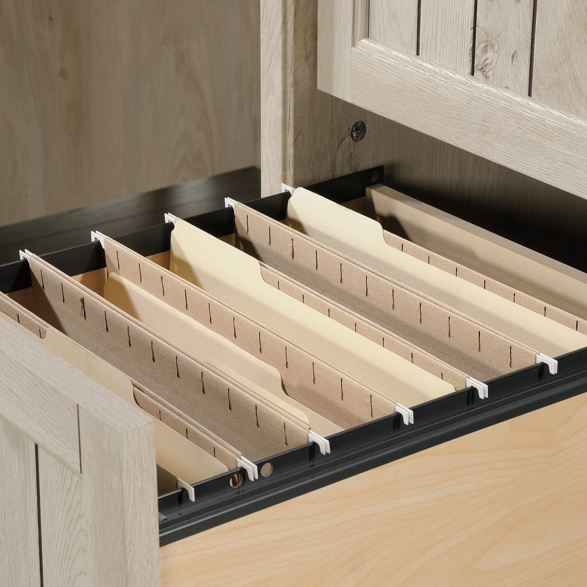 Alfena Commercial Grade Computer Desk - Chalked Chestnut - Image 5