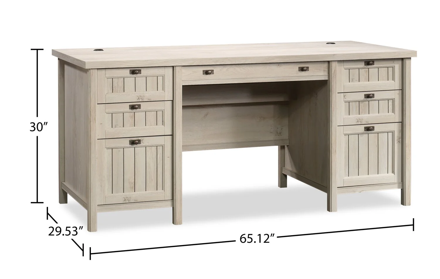 Alfena Executive Desk - Chalked Chestnut - Image 13