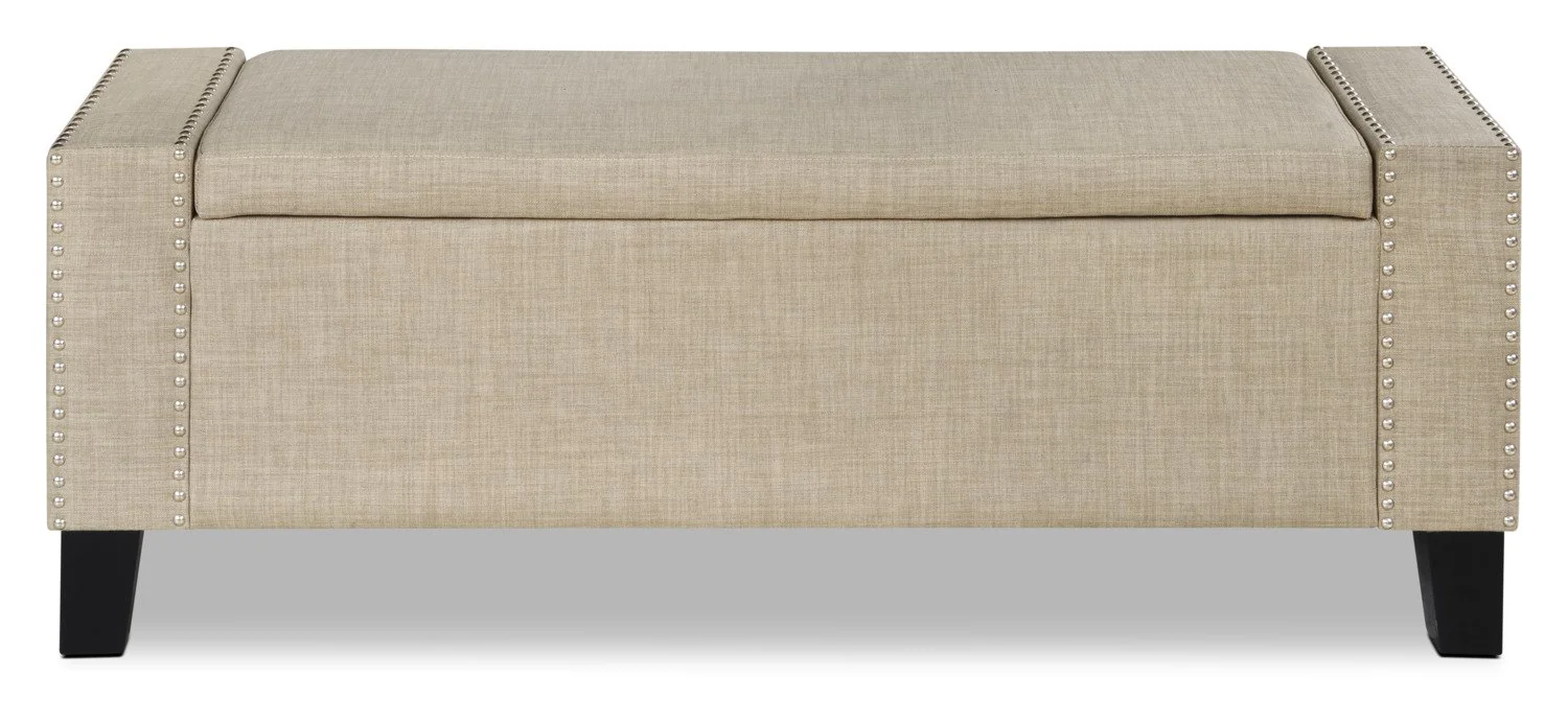 Alistair Storage Ottoman - Beige - Image 2