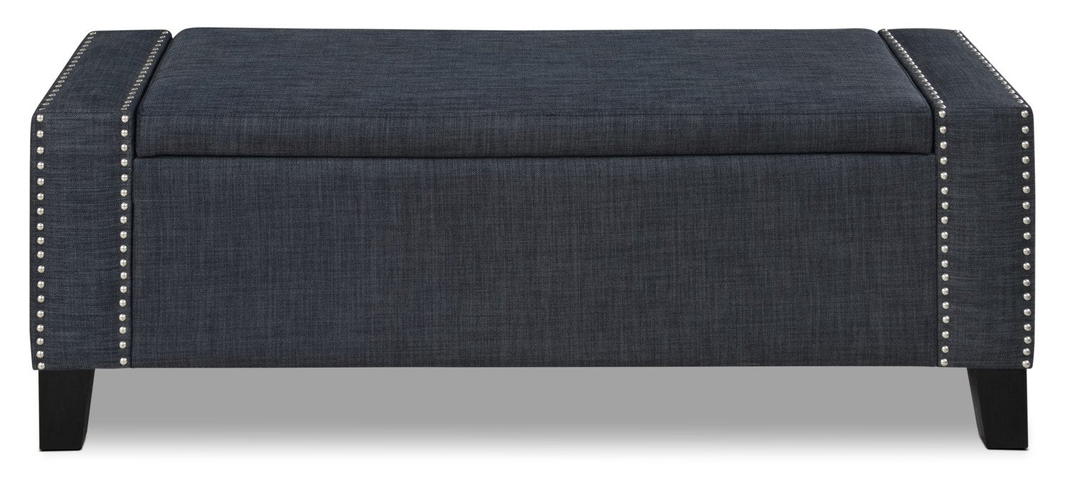 Alistair Storage Ottoman - Grey - Image 2