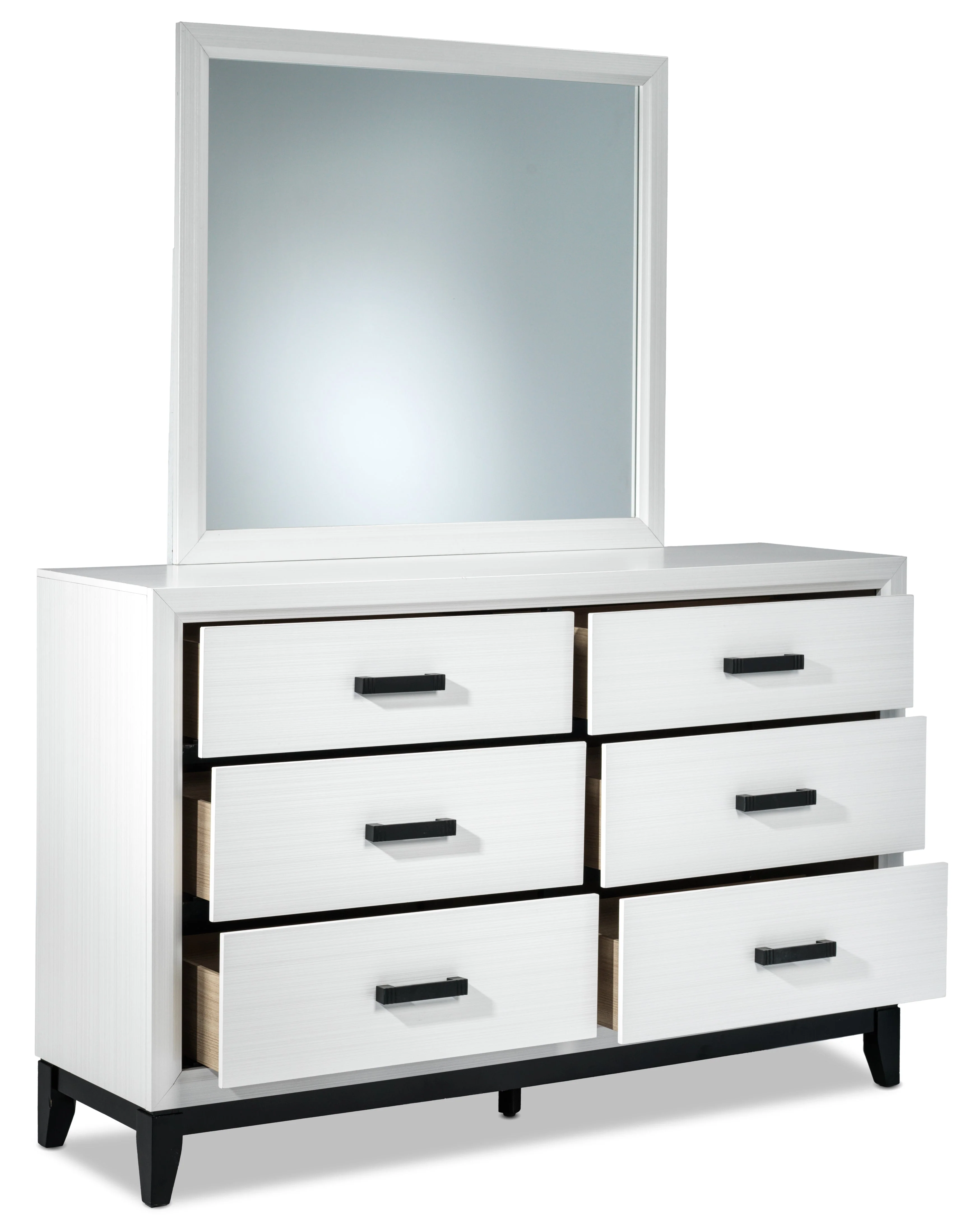 Alive 6-Piece Full Bedroom Set - White/Black - Image 10