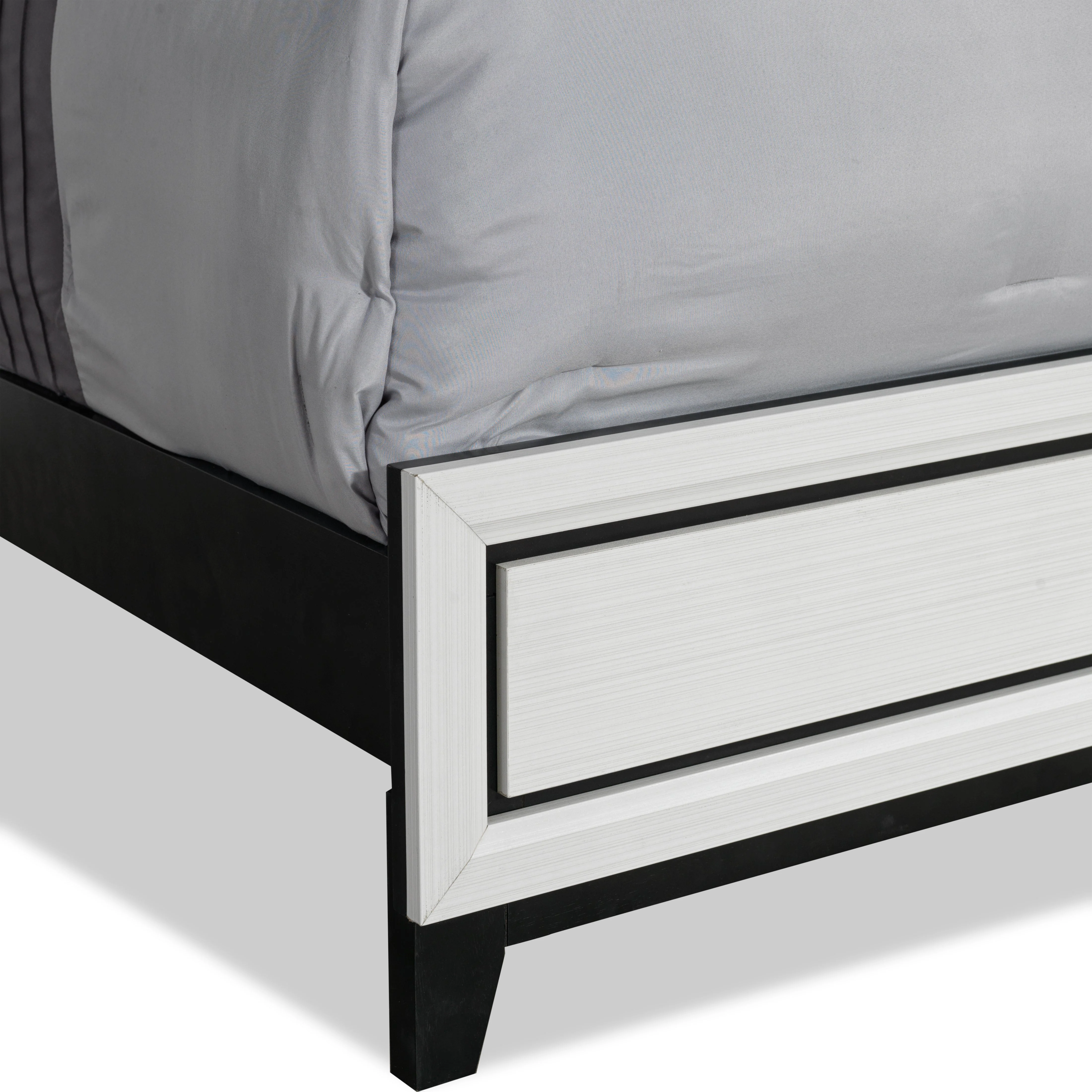 Alive 6-Piece King Bedroom Set - White/Black - Image 15