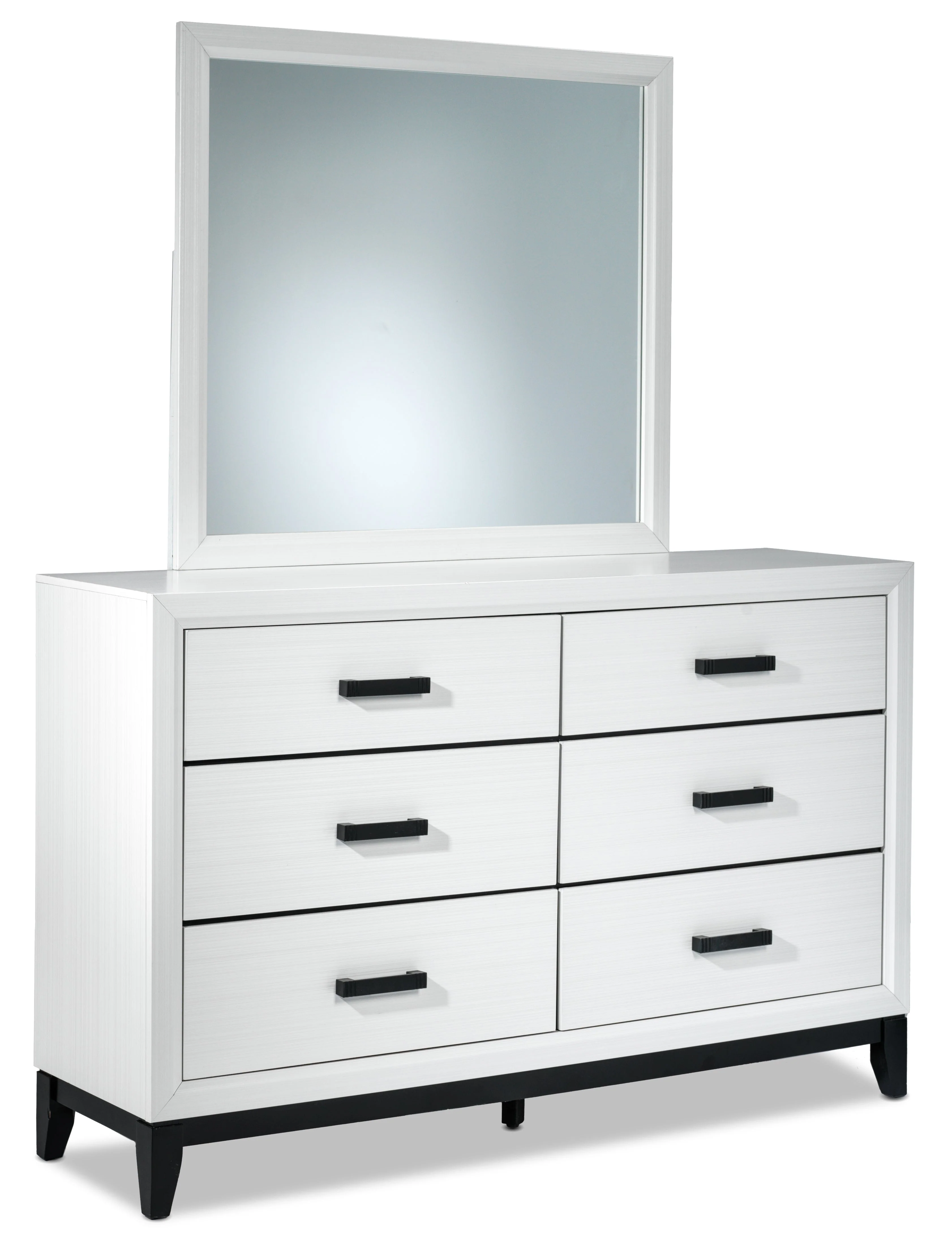 Alive 6-Piece King Bedroom Set - White/Black - Image 16