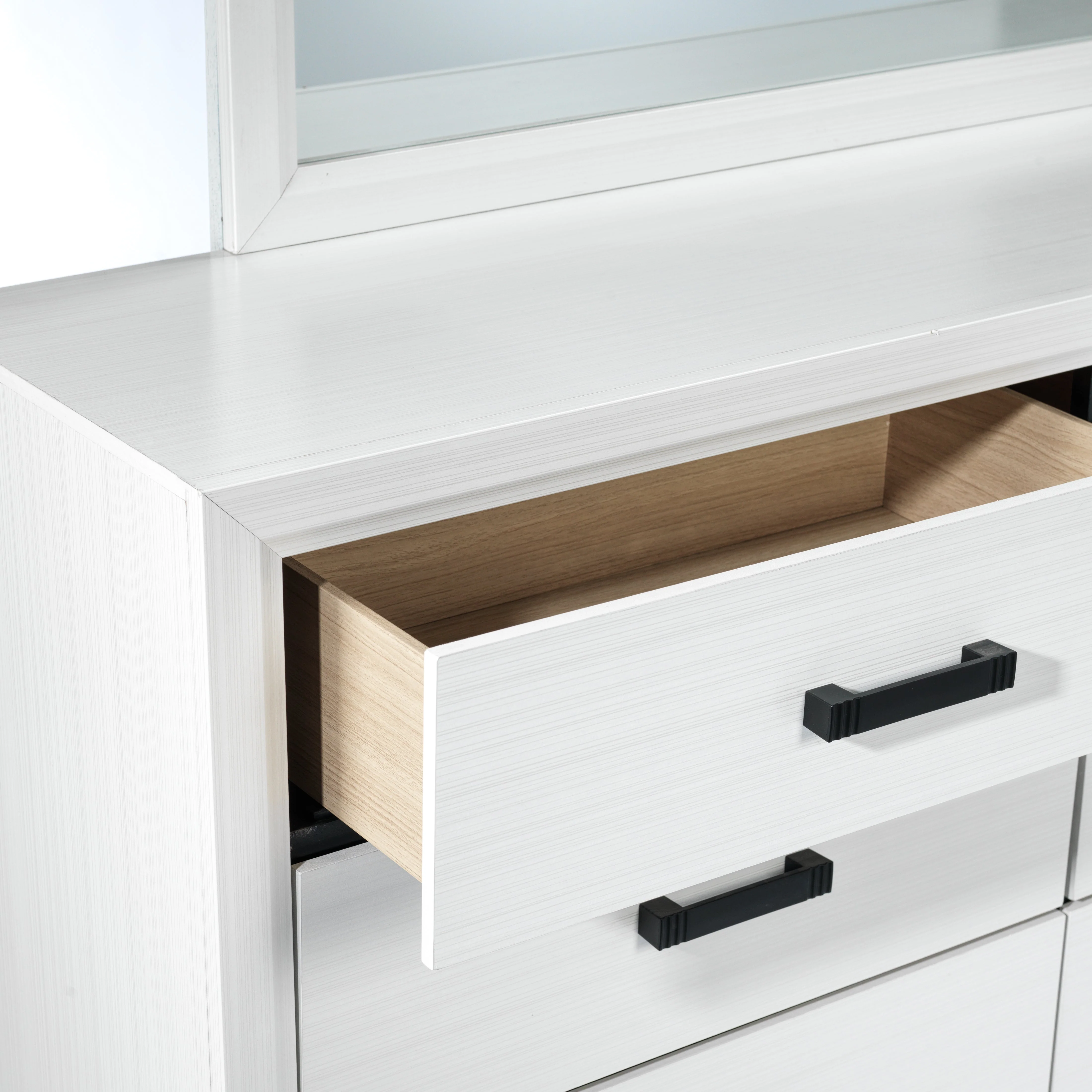 Alive 6-Piece King Bedroom Set - White/Black - Image 7