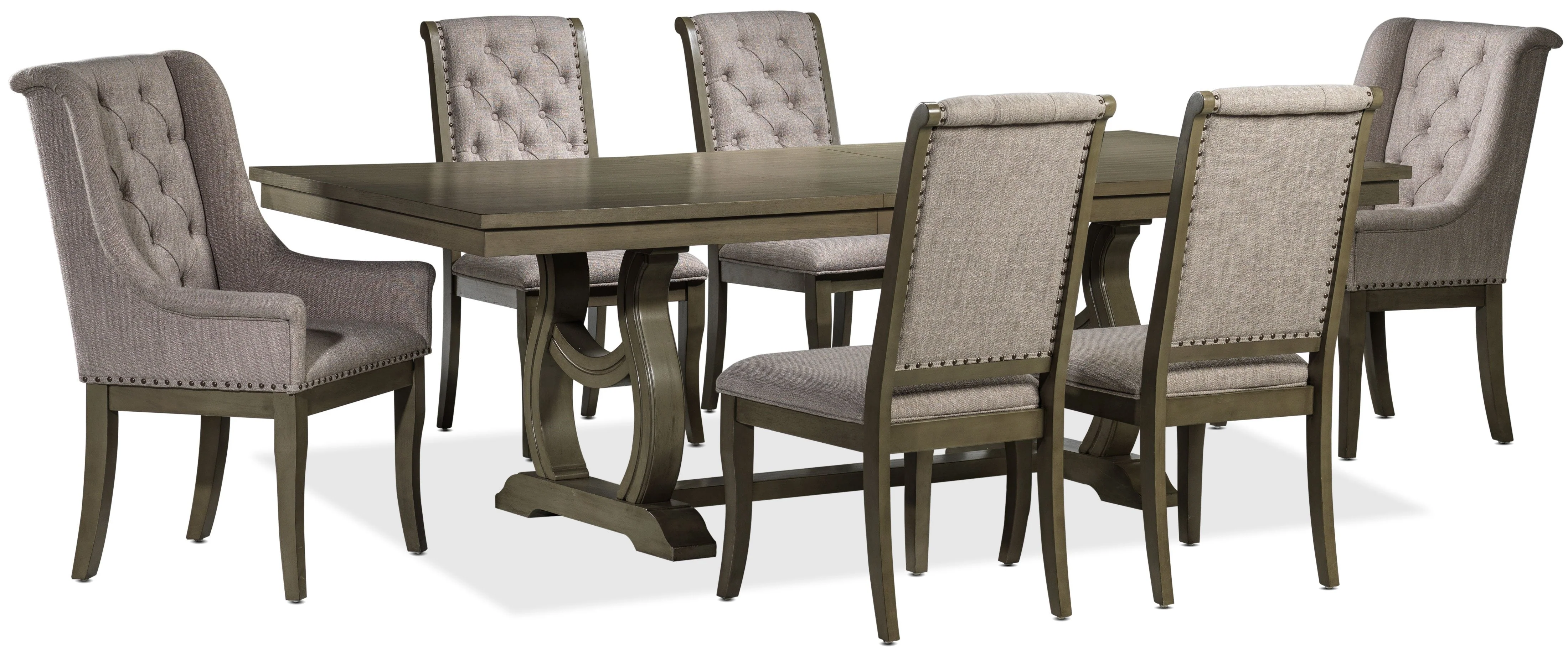 Alomar 7-Piece Dining Room Set - Oak - Image 3