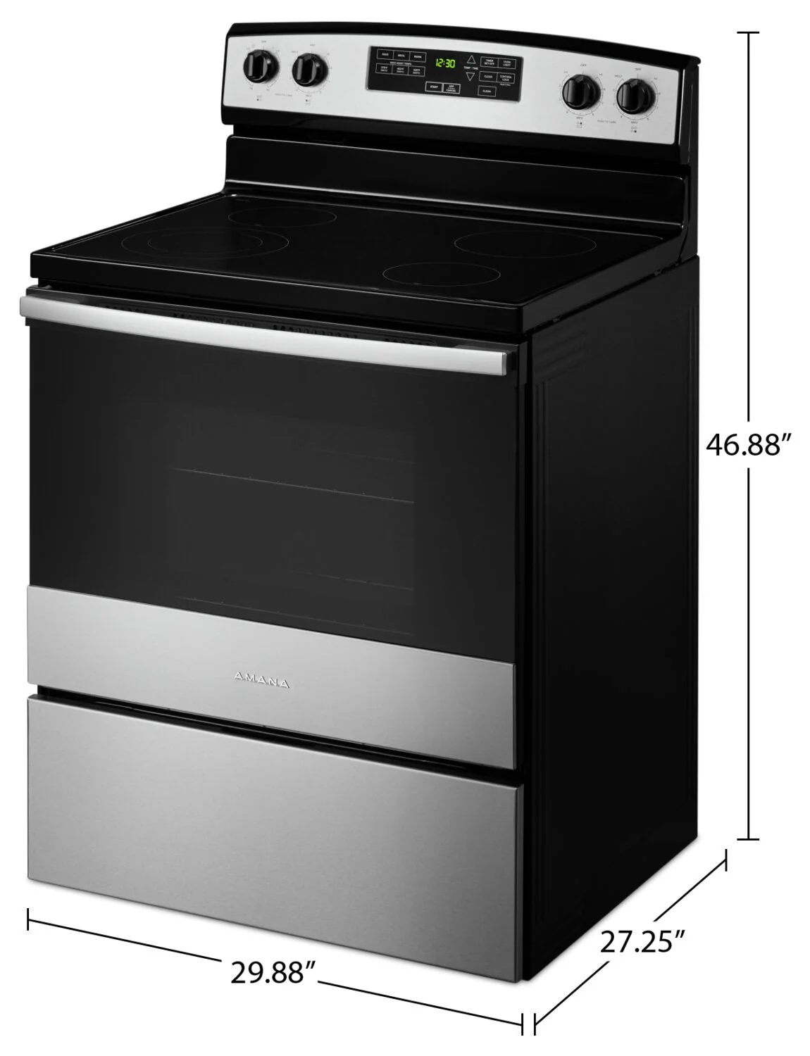 Amana 4.8 Cu. Ft. Electric Range with Self-Clean - YAER6603SMS - Image 8