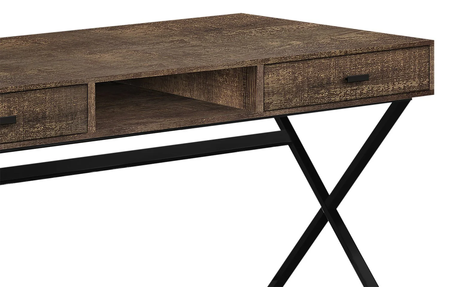 Apolydor Reclaimed Wood-Look Desk - Brown - Image 2