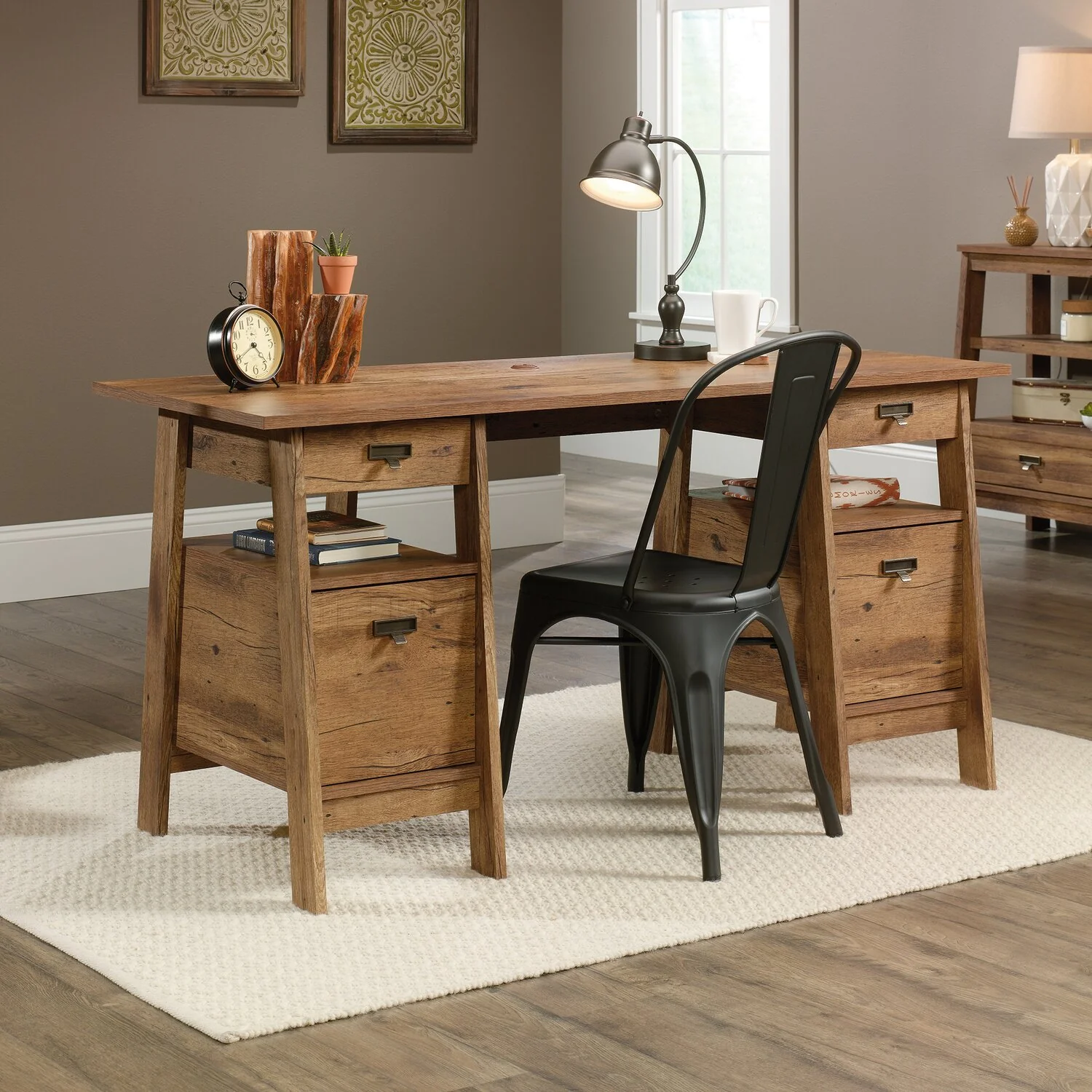 Arboga Executive Desk - Vintage Oak - Image 9