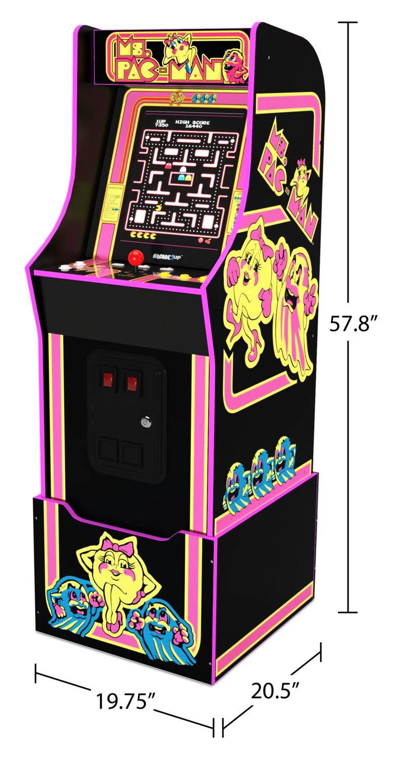 Arcade1Up Bandai Namco Legacy Ms. PAC-MAN™ Edition Arcade Cabinet with Riser - Image 9