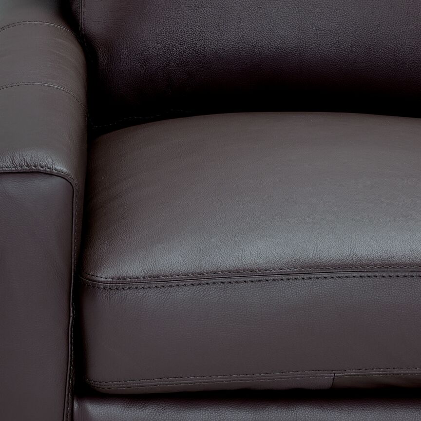 Arcadia Leather Sofa and Loveseat Set - Mocha - Image 4