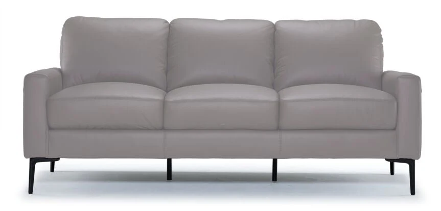 Arcadia Leather Sofa - Cloud Grey - Image 2
