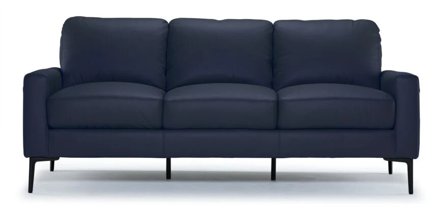 Arcadia Leather Sofa - Navy - Image 2