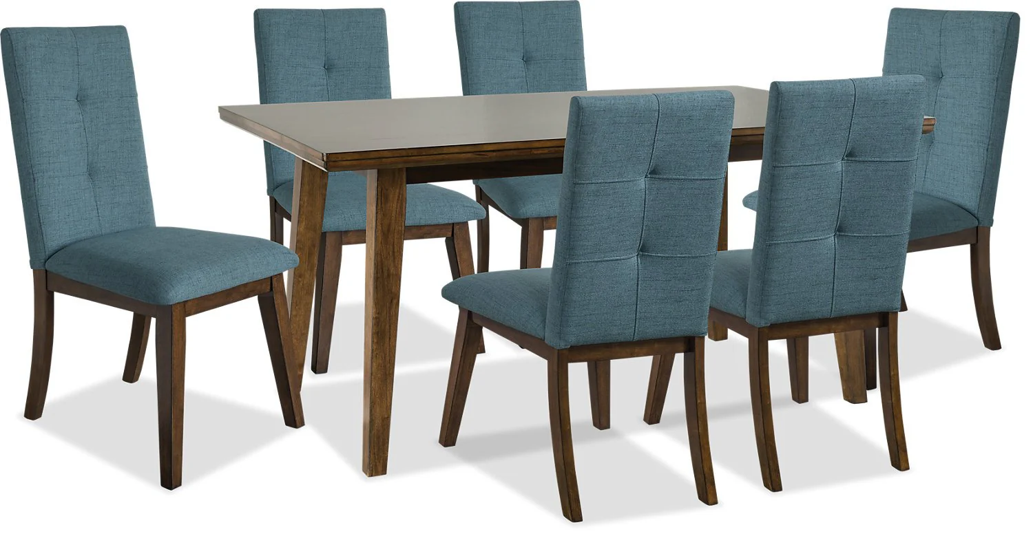 Argyle 7-Piece Dining Set - Aqua