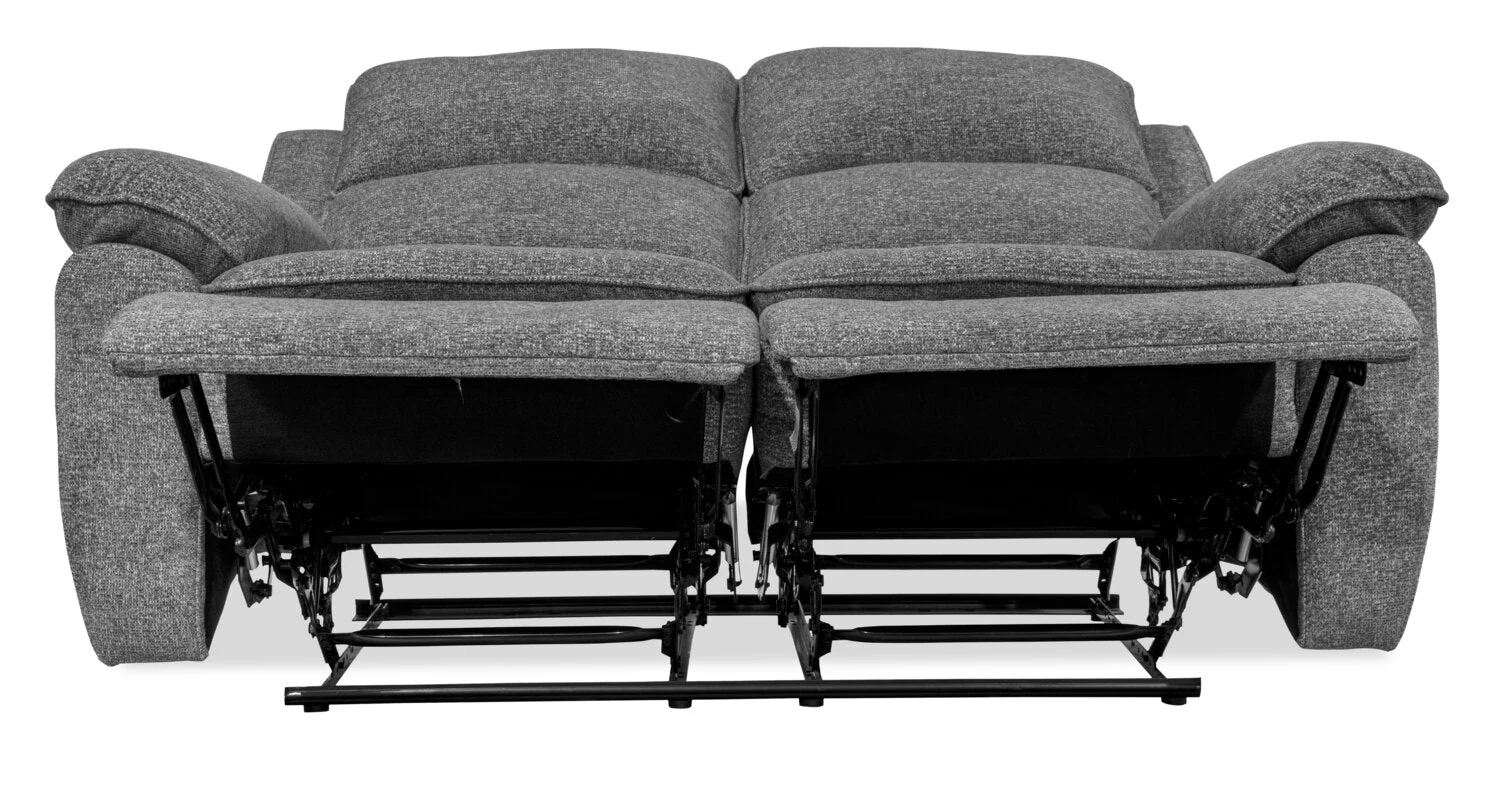 Ariss Chenille Reclining Loveseat - Grey - Image 4