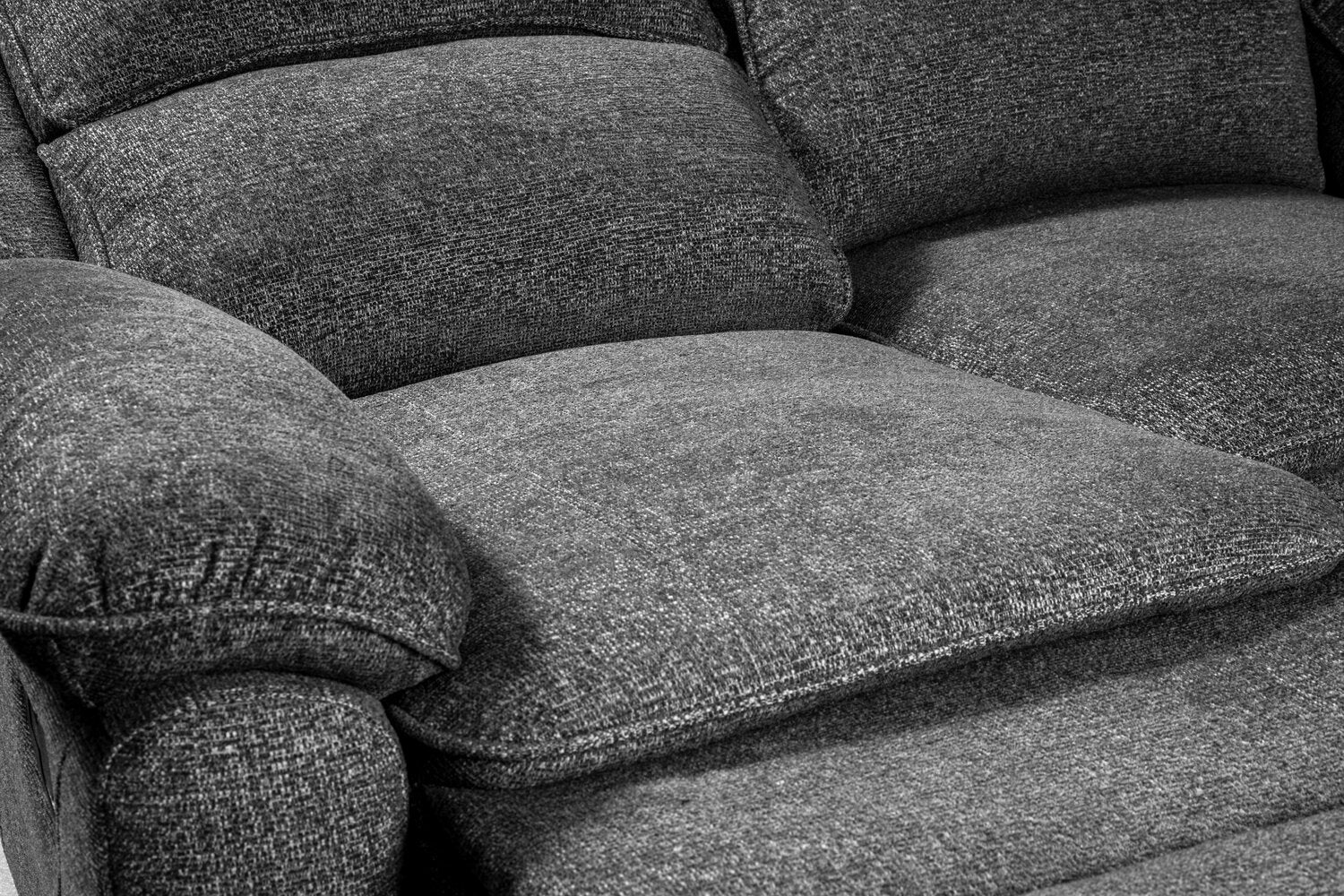 Ariss Chenille Reclining Sofa - Grey - Image 6