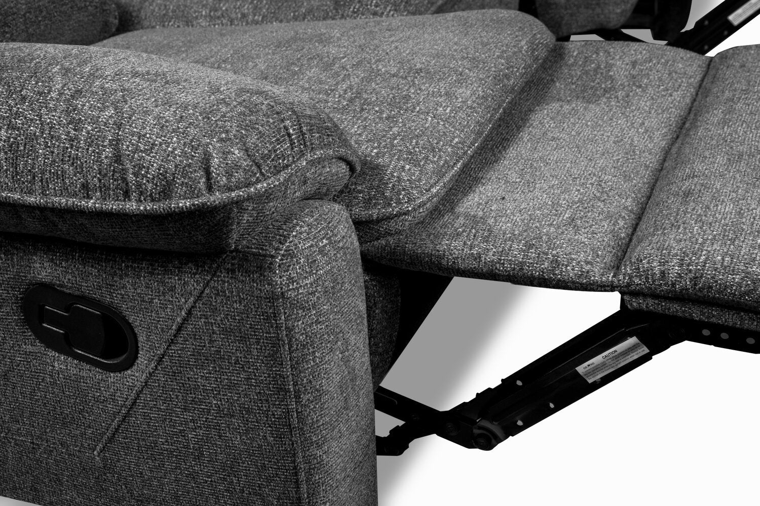Ariss Chenille Reclining Sofa - Grey - Image 7