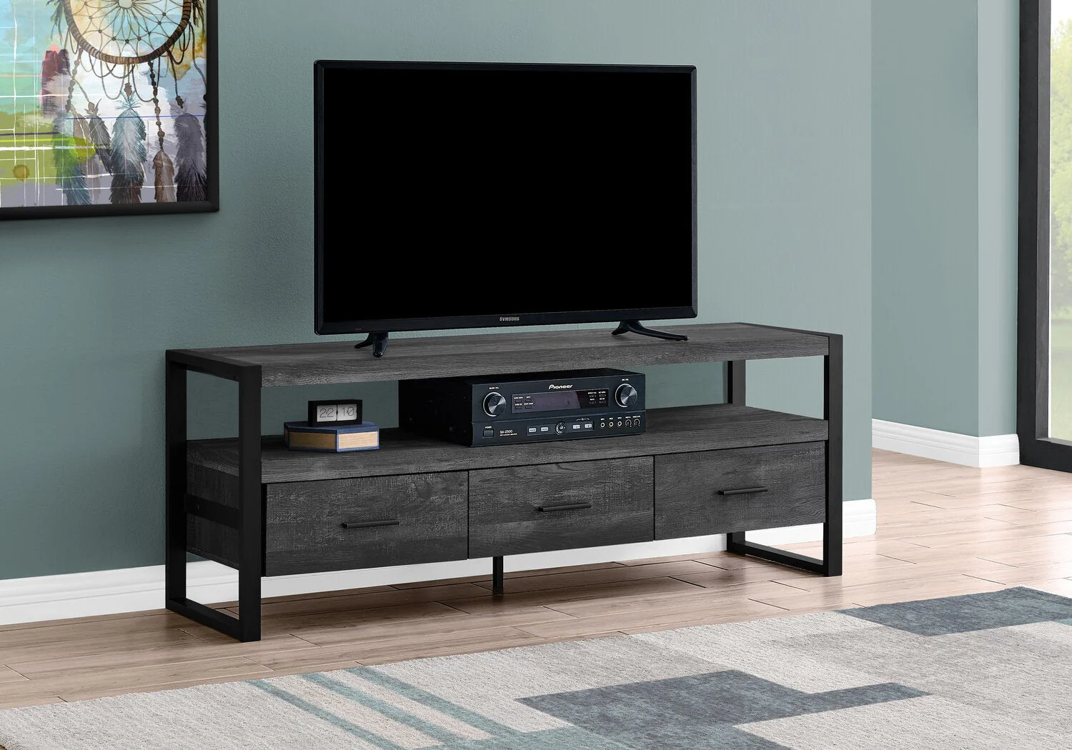 Arkona 60" TV Stand - Black - Image 3