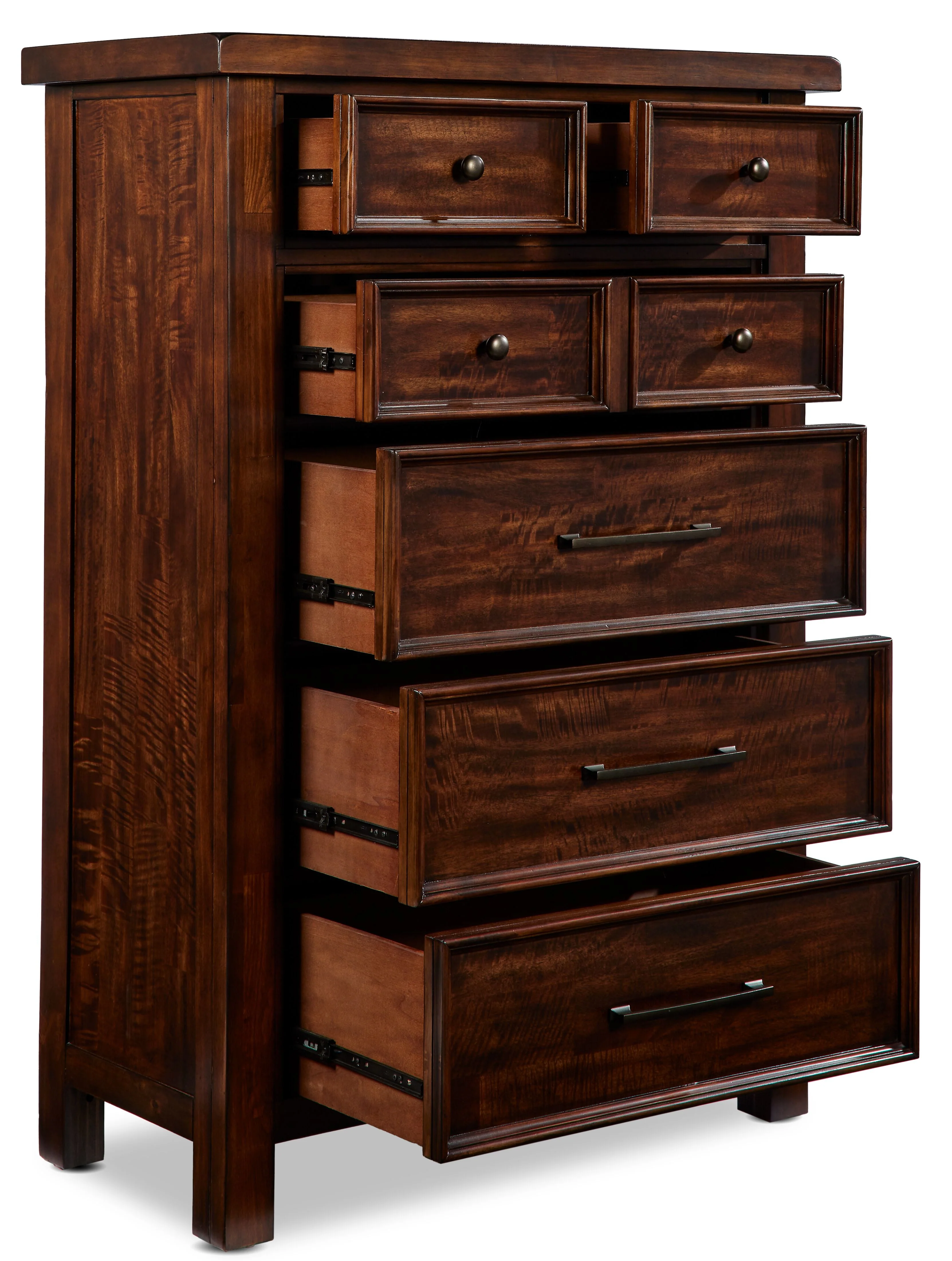 Ashtyn 6 Drawer Chest - Dark Brown - Image 2