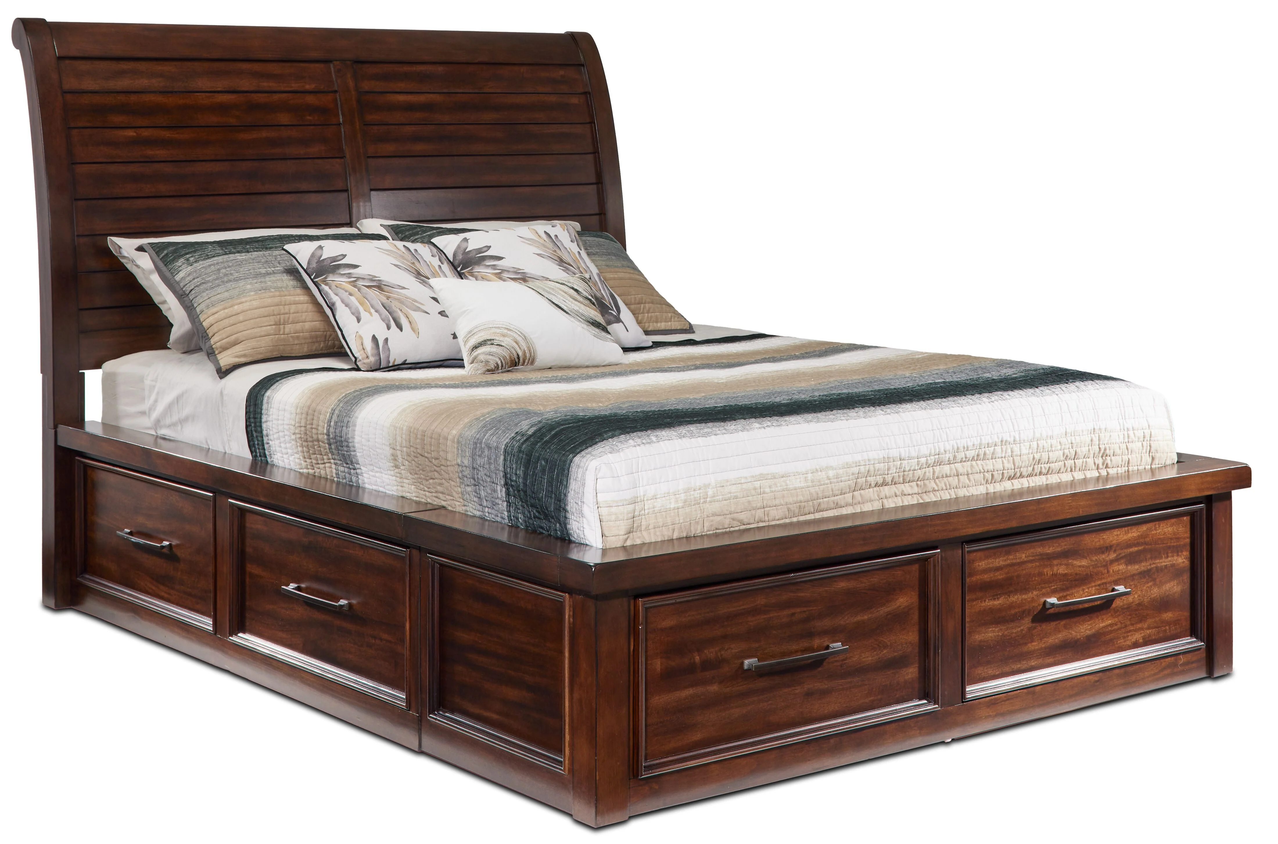 Ashtyn Queen Storage Bed - Dark Brown - Image 2