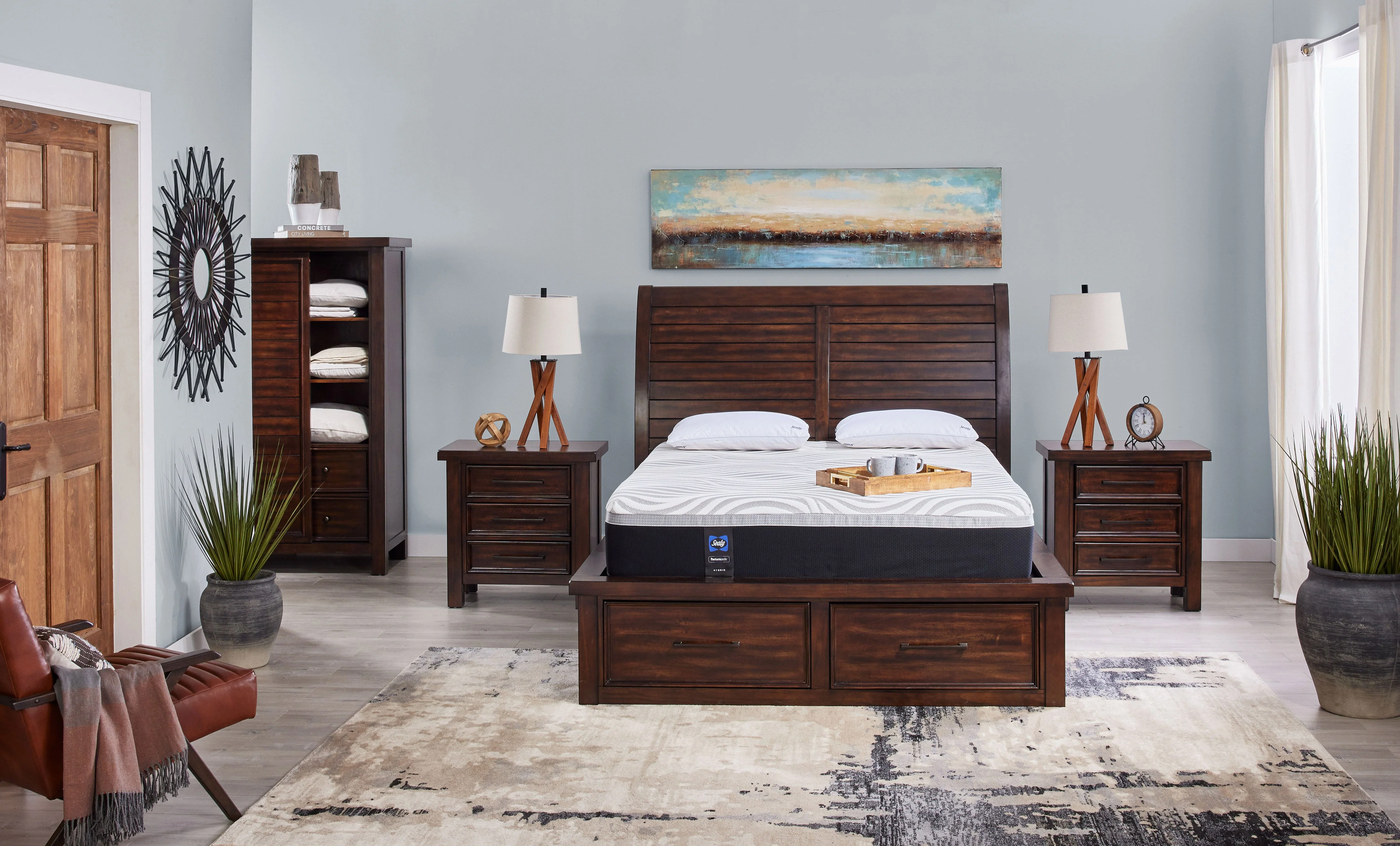 Ashtyn Queen Storage Bed - Dark Brown - Image 3