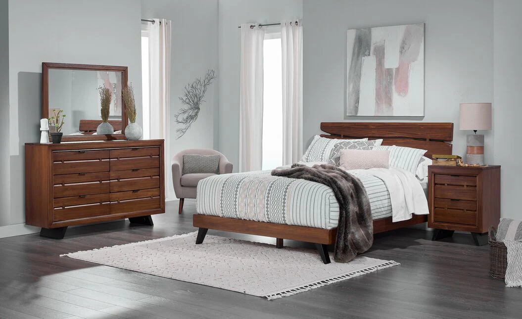 Astrid 6-Piece Queen Bedroom Set - Rustic Brown - Image 2