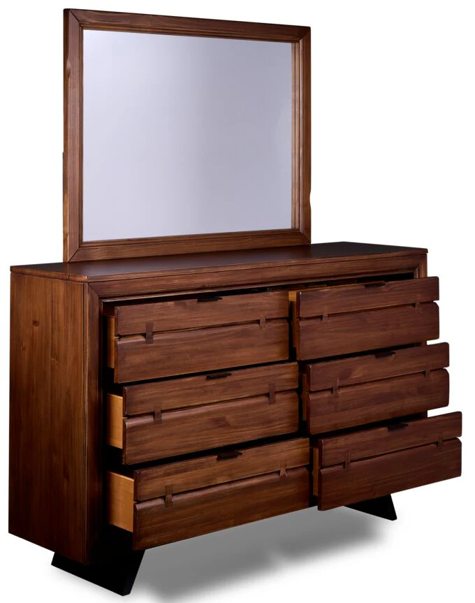 Astrid 6-Piece Queen Bedroom Set - Rustic Brown - Image 5