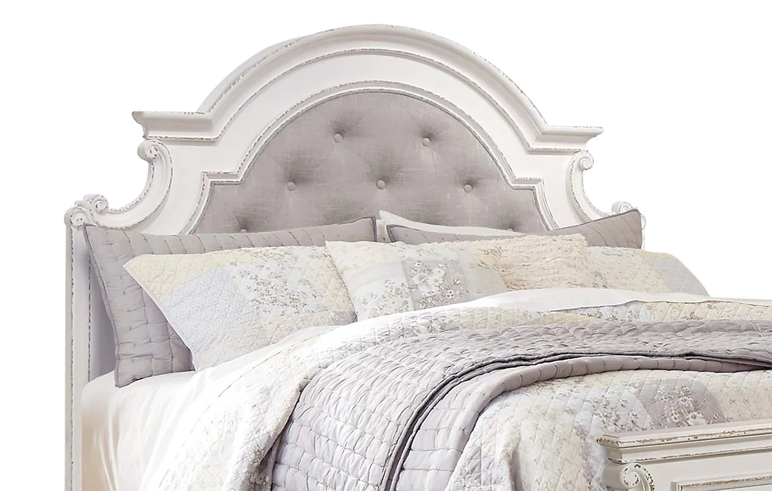 Aurelia 5-Piece King Bedroom Set - Antique White - Image 4
