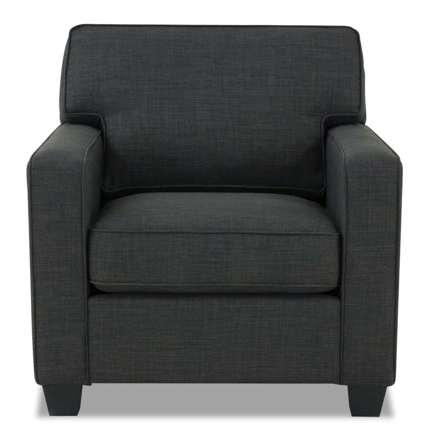 Ballenas Linen-Look Fabric Chair - Charcoal Grey - Image 2