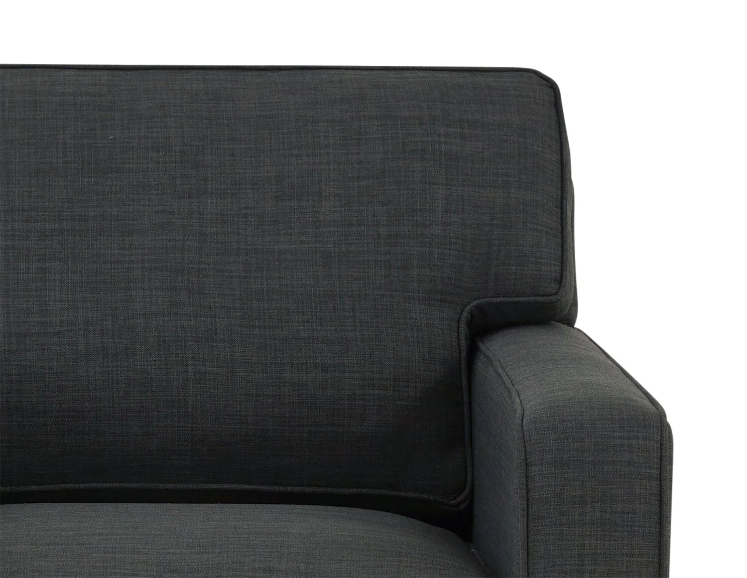 Ballenas Linen-Look Fabric Chair - Charcoal Grey - Image 4