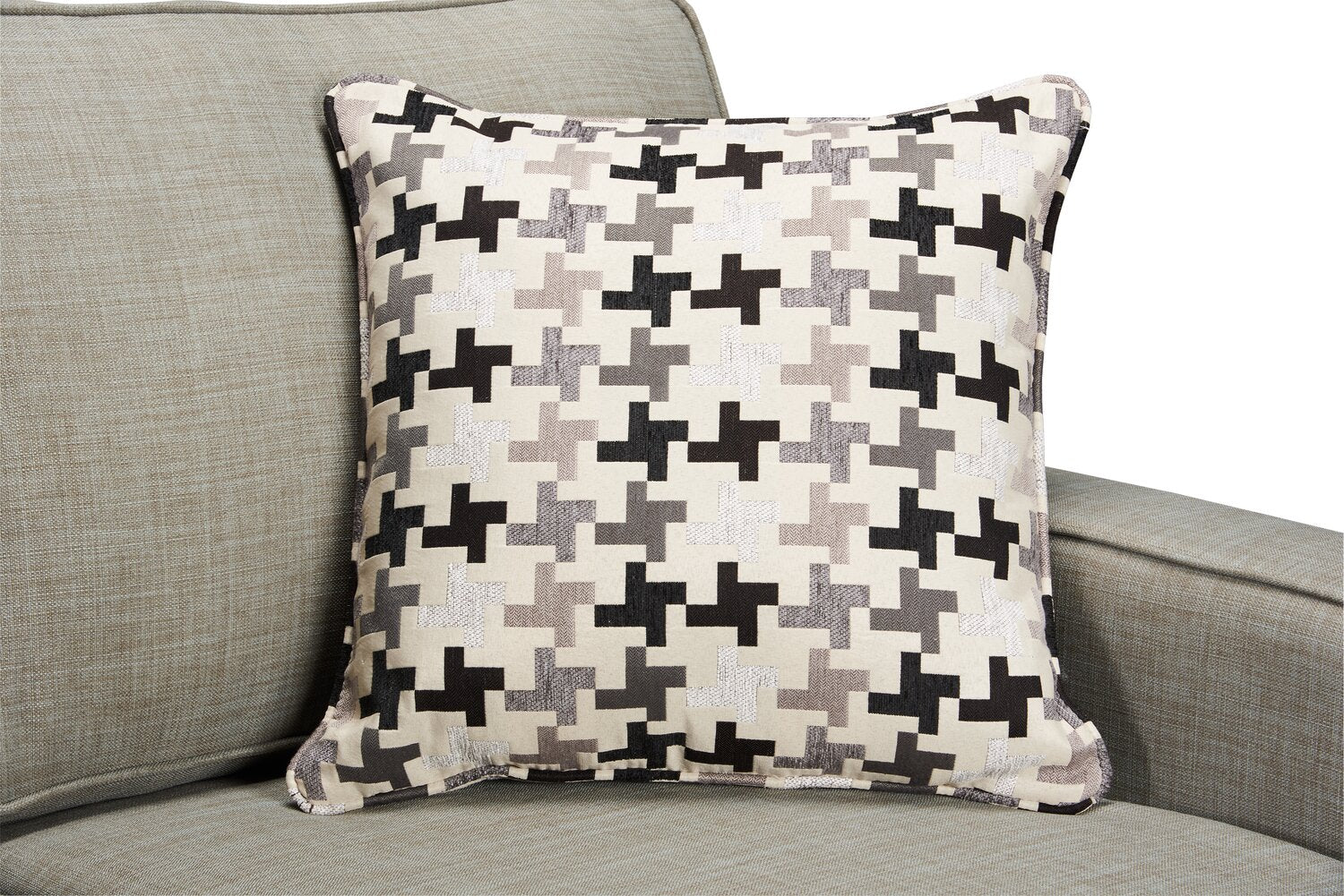 Ballenas Linen-Look Fabric Loveseat - Light Grey - Image 3