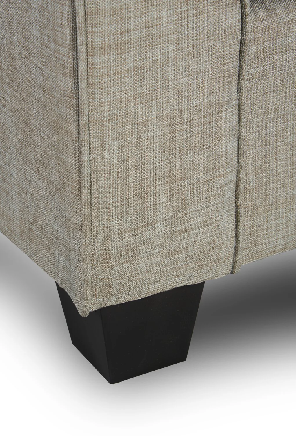 Ballenas Linen-Look Fabric Loveseat - Light Grey - Image 5