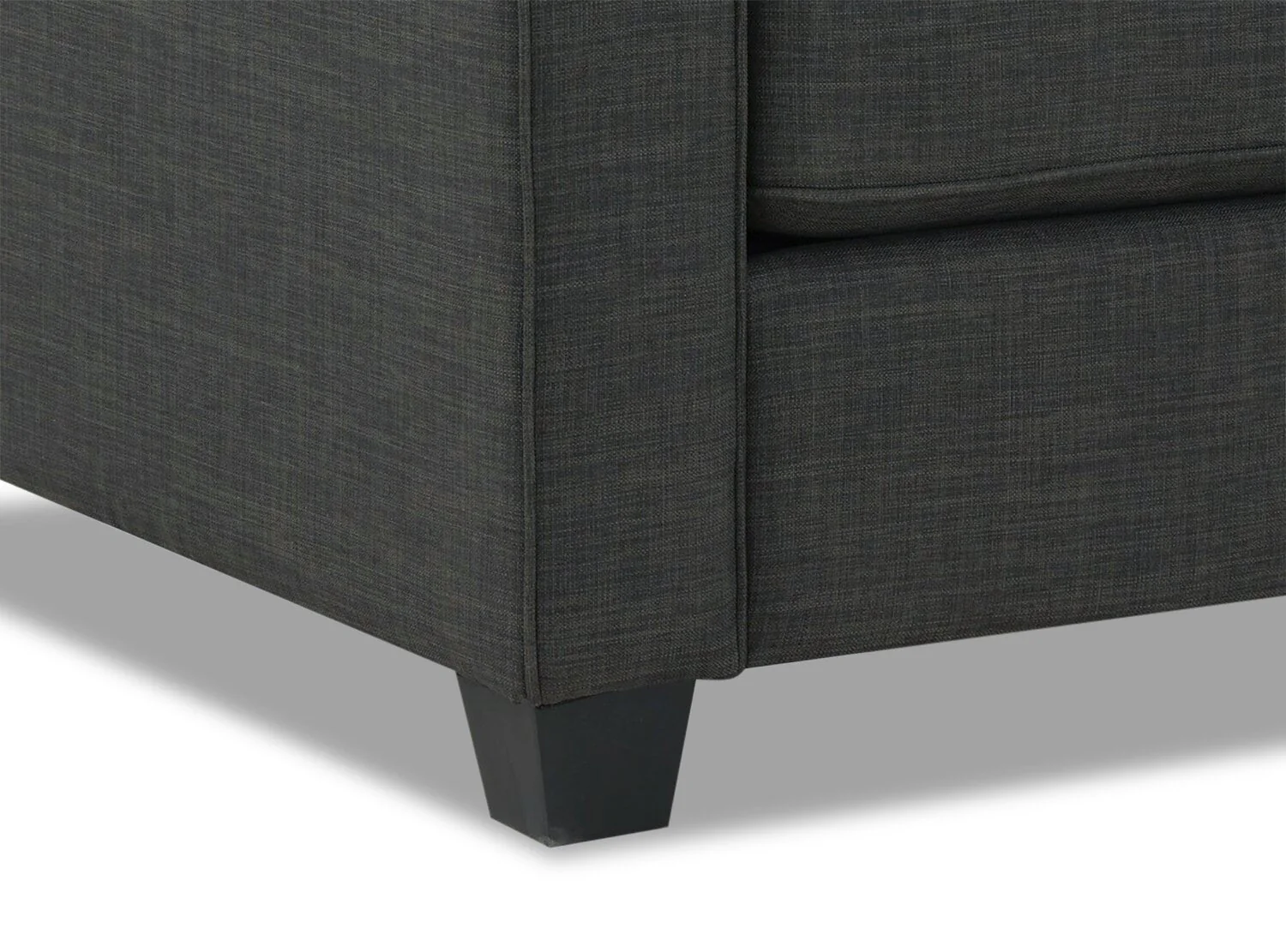 Ballenas Linen-Look Fabric Sofa - Charcoal Grey - Image 3