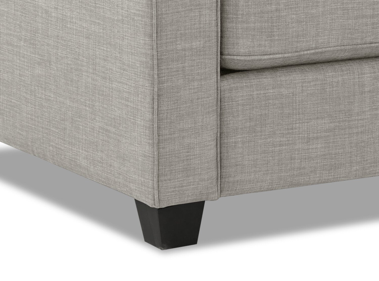 Ballenas Linen-Look Fabric Sofa - Light Grey - Image 4