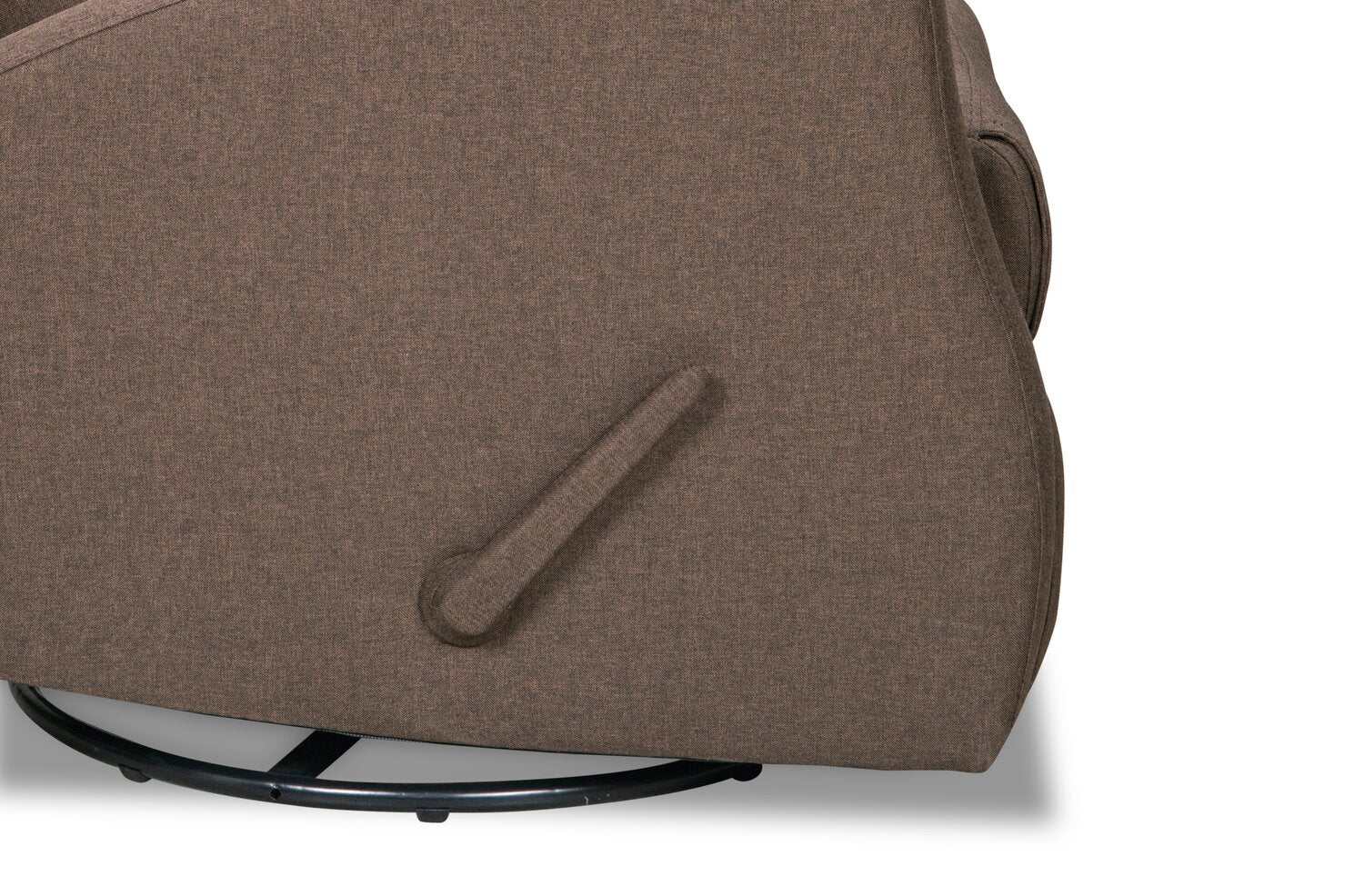 Bard Linen-Look Fabric Swivel Glider Recliner - Brown - Image 5