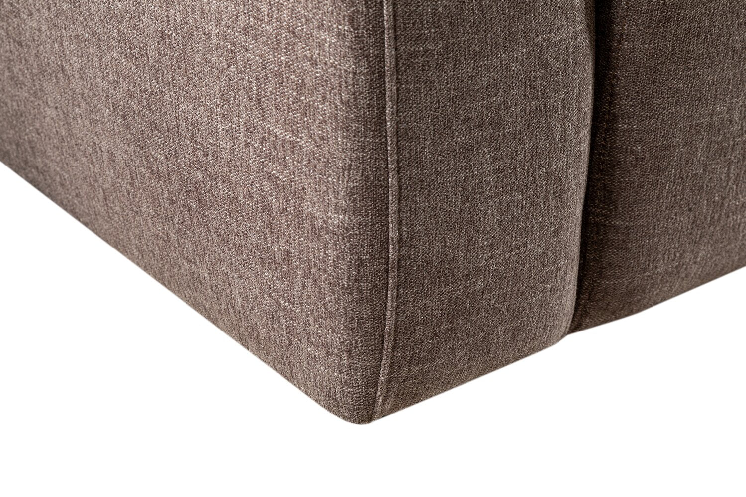 Bassett Chenille 5-Piece Modular Sectional - Coffee - Image 6