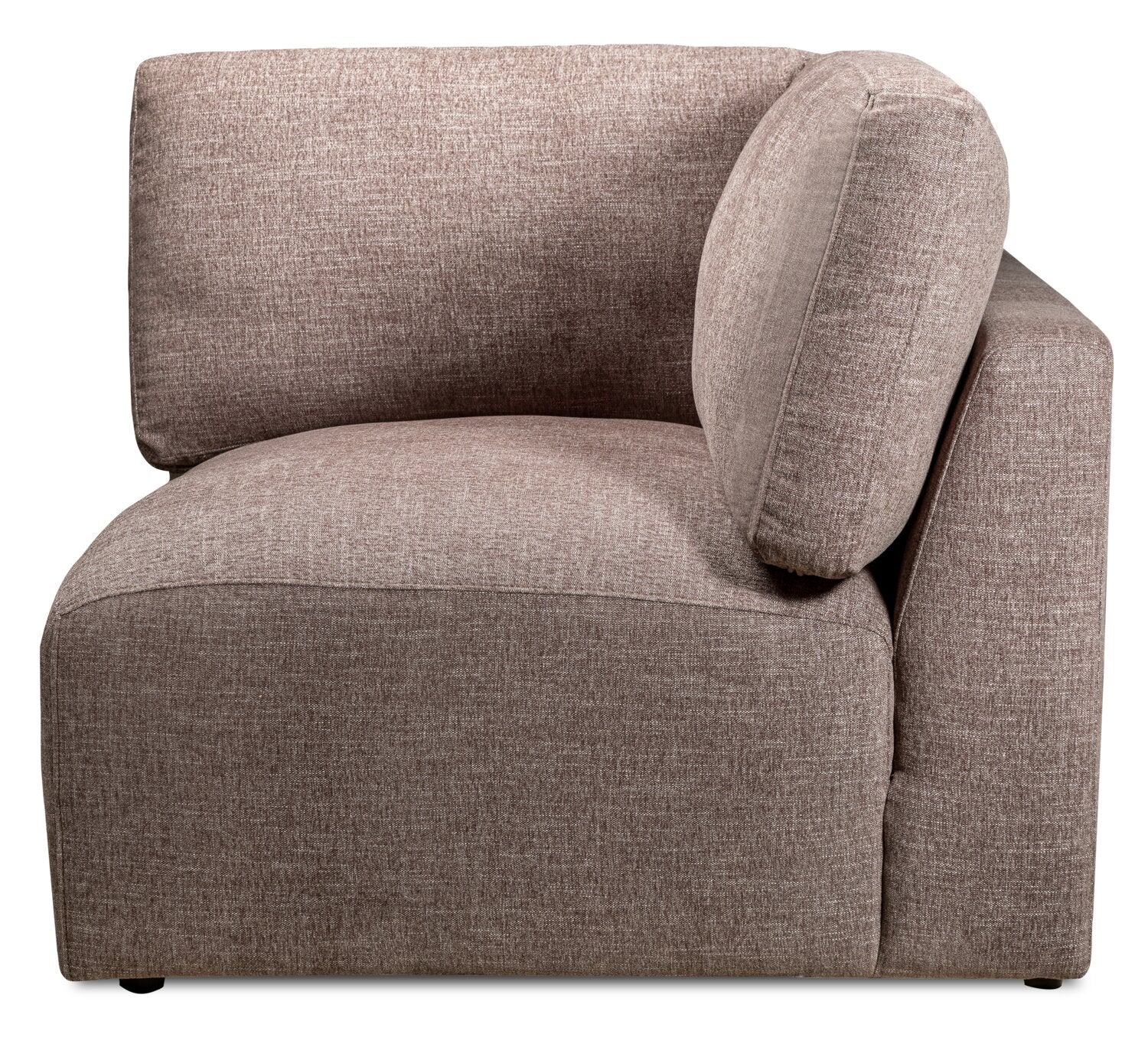 Bassett Chenille Corner Chair - Coffee - Image 2