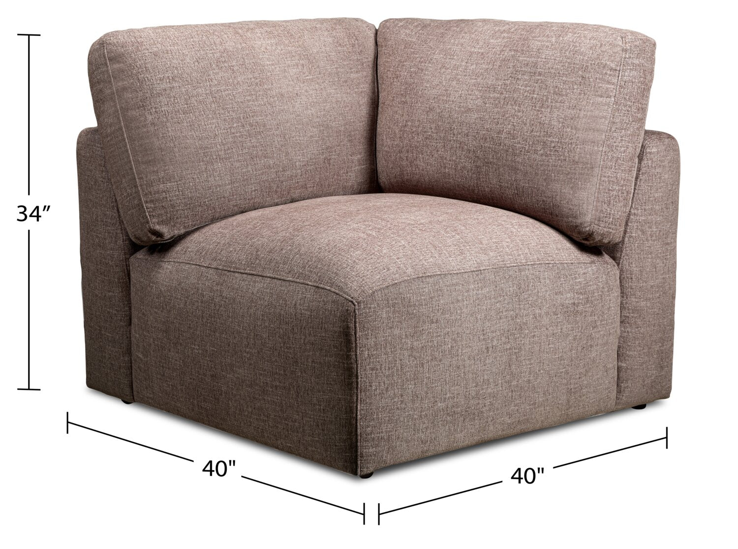 Bassett Chenille Corner Chair - Coffee - Image 8