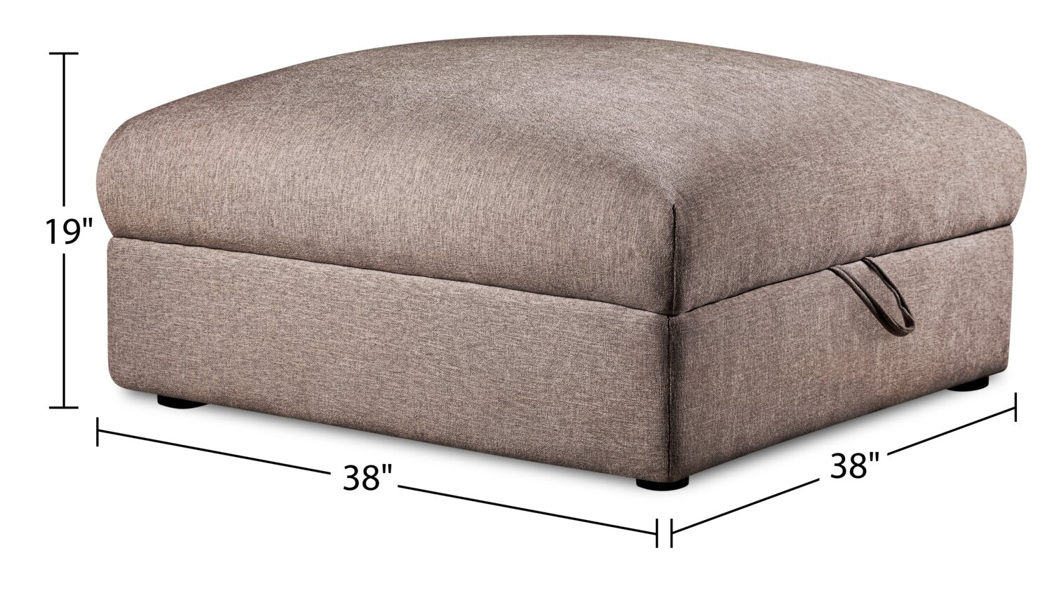 Bassett Chenille Ottoman - Coffee - Image 10