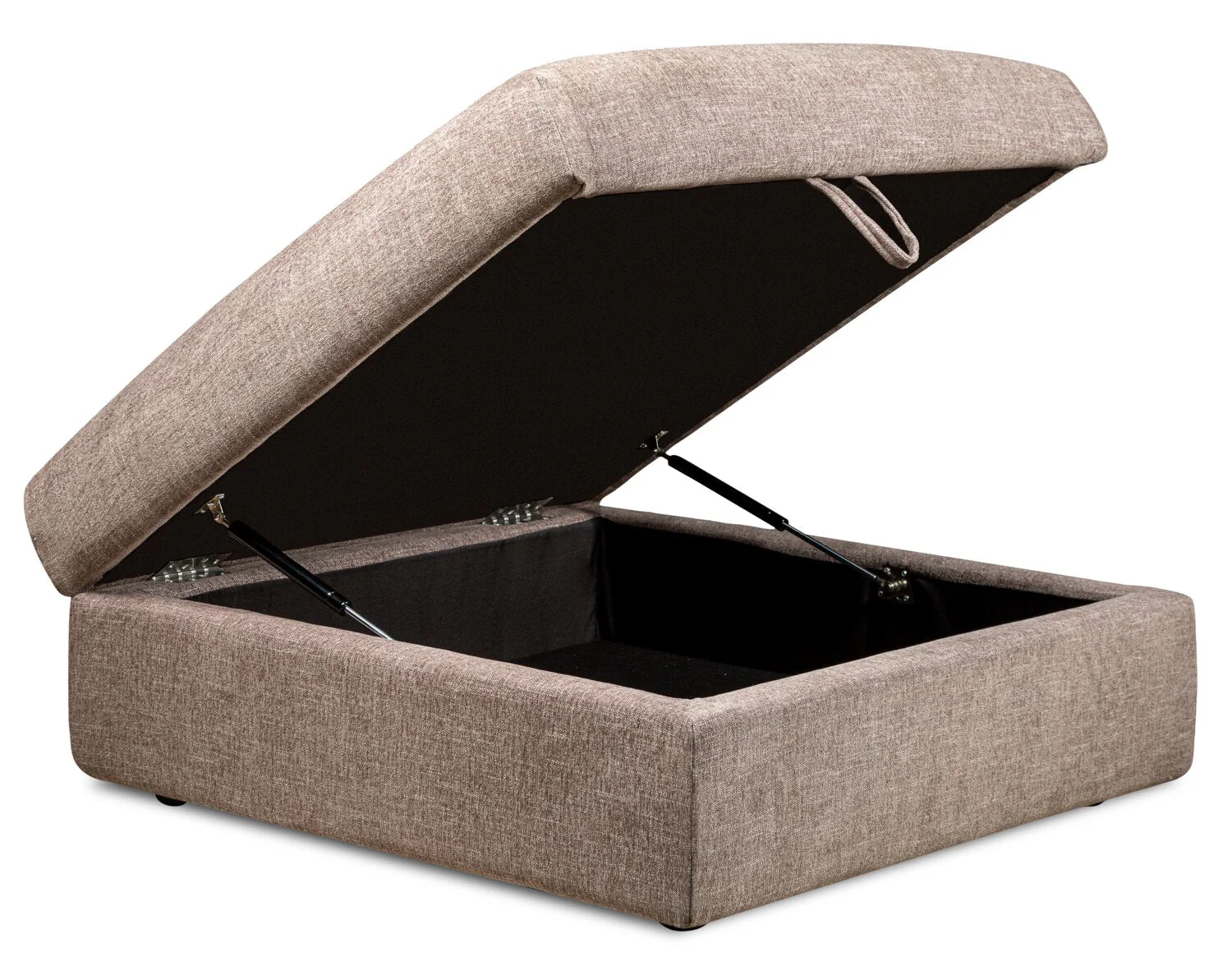 Bassett Chenille Ottoman - Coffee - Image 3