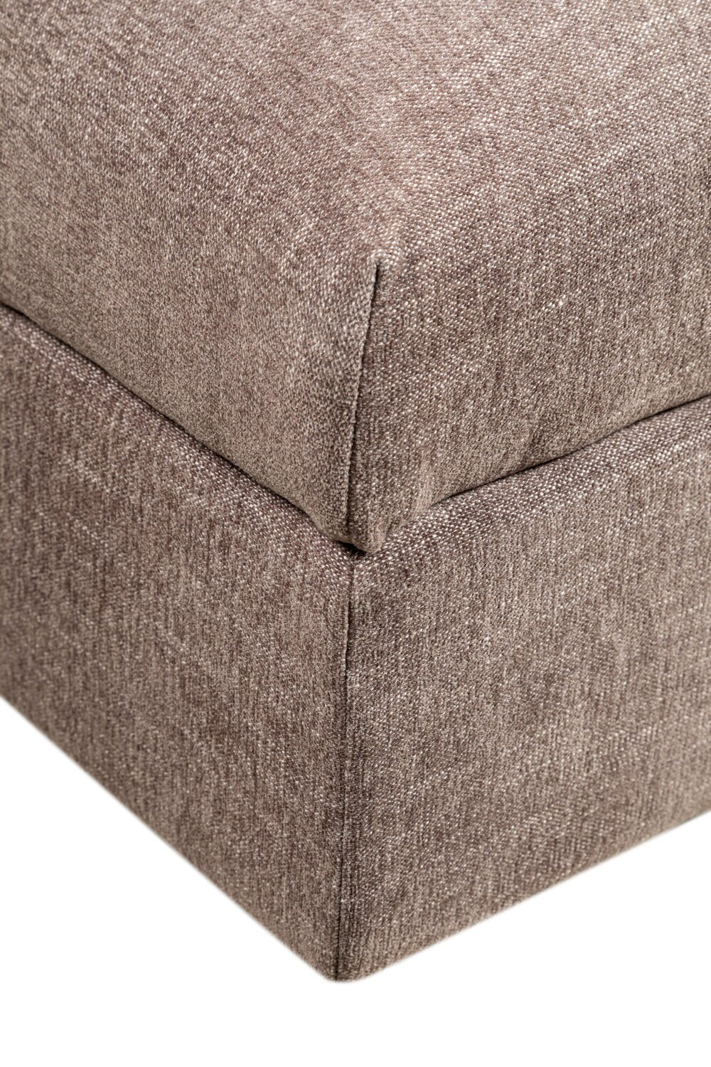 Bassett Chenille Ottoman - Coffee - Image 6