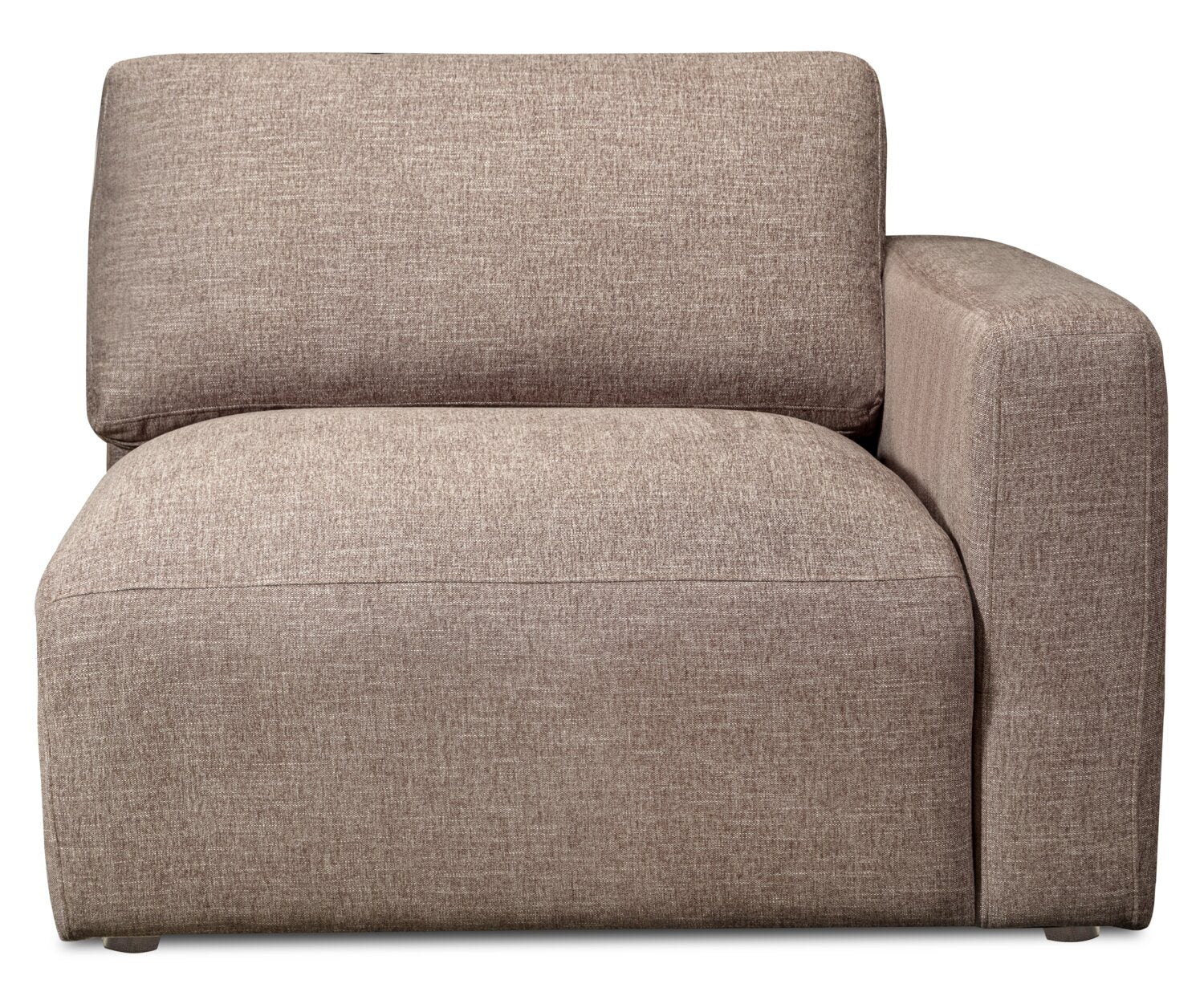 Bassett Chenille Right-Facing Chair - Coffee - Image 2