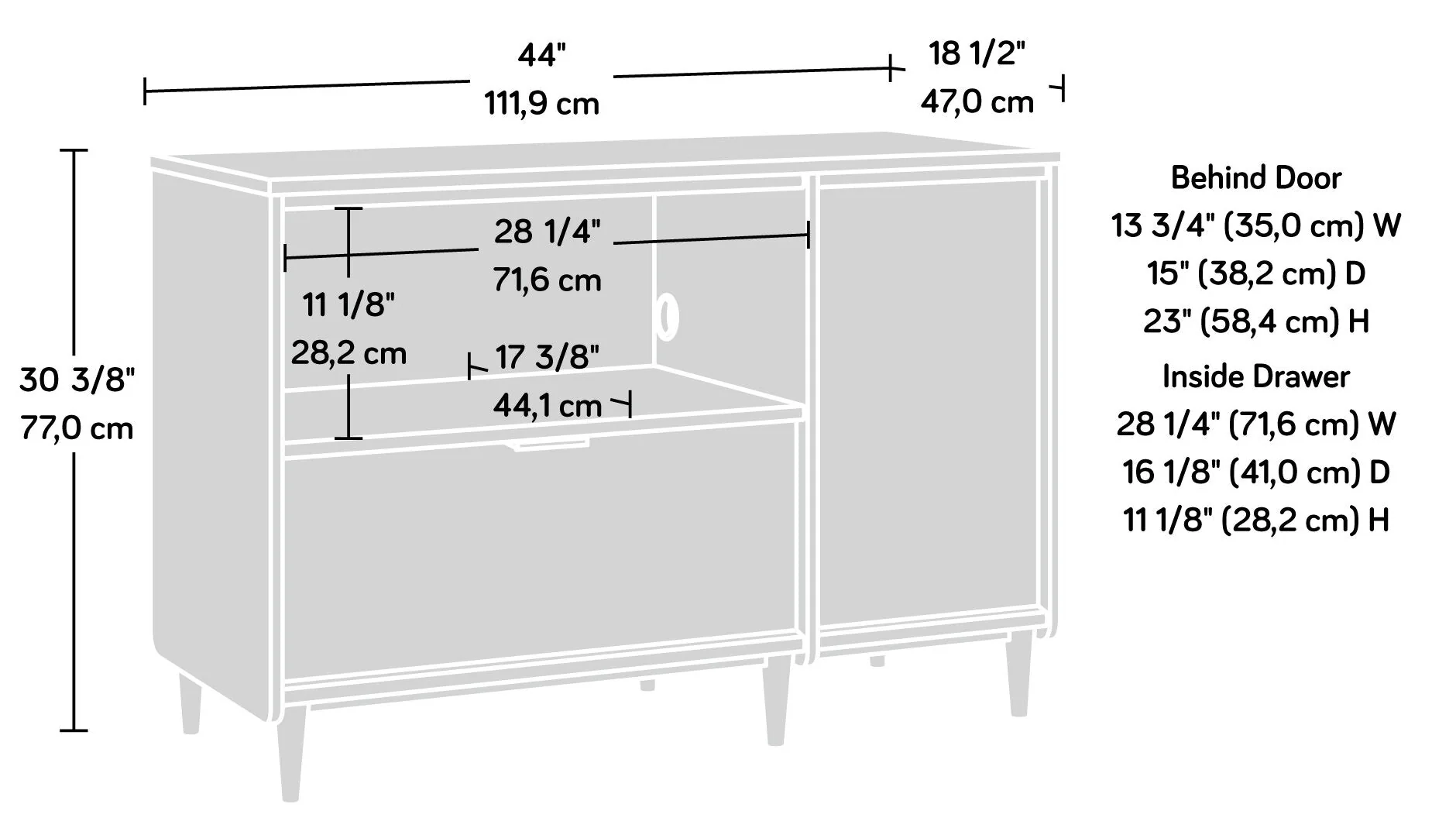 Beacon Hill Commercial Grade Small Credenza - Natural Maple - Image 10