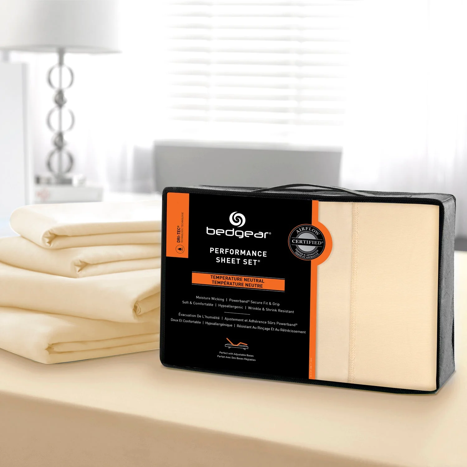 BEDGEAR Dri-Tec® 4-Piece Queen Sheet Set - Champagne - Image 4