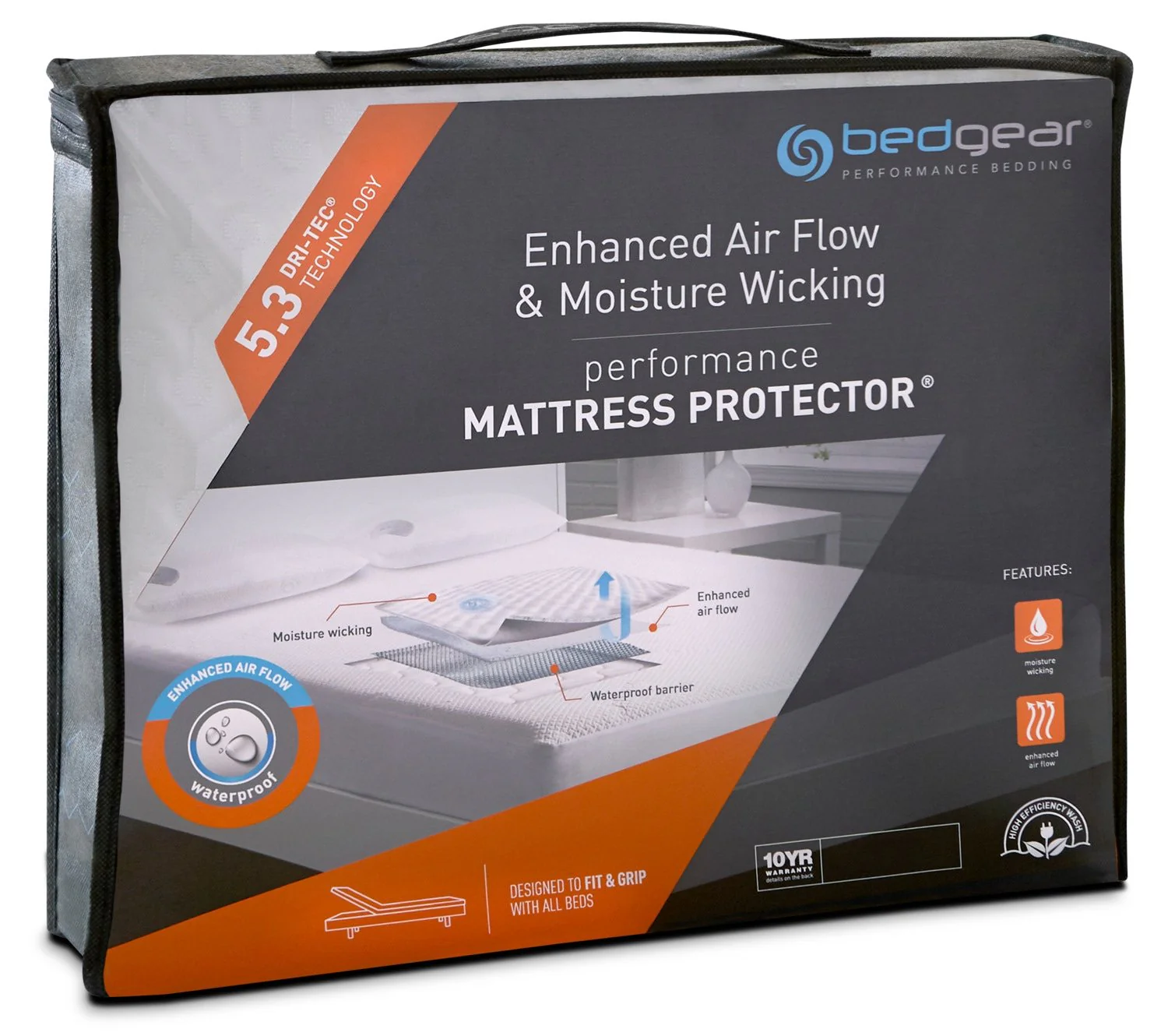 Bedgear™ Dri-Tec® 5.3 Performance Queen Mattress Protector - Image 2