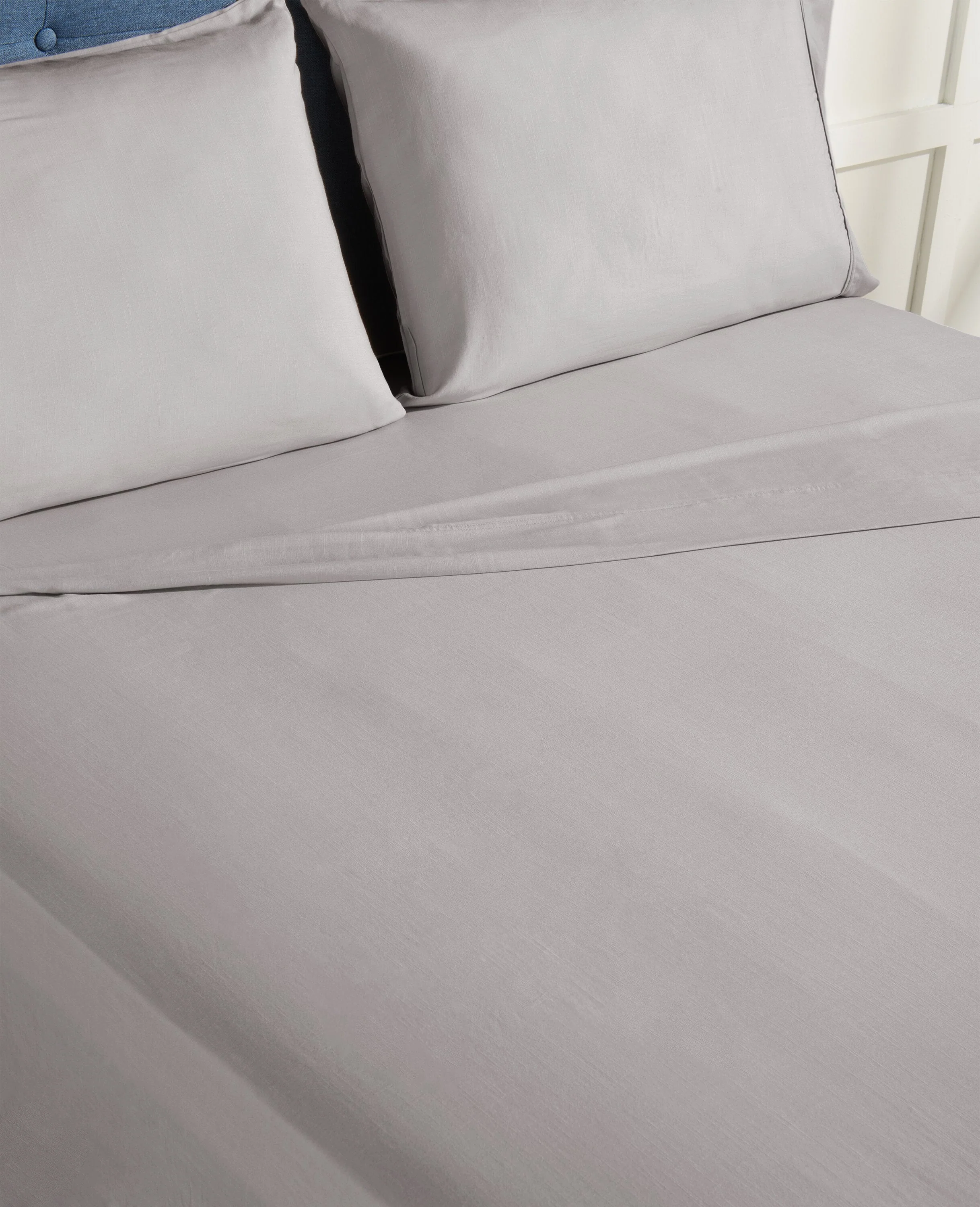 BEDGEAR Hyper-Linen™ Performance 5-Piece King Split Sheet Set - Light Grey - Image 5