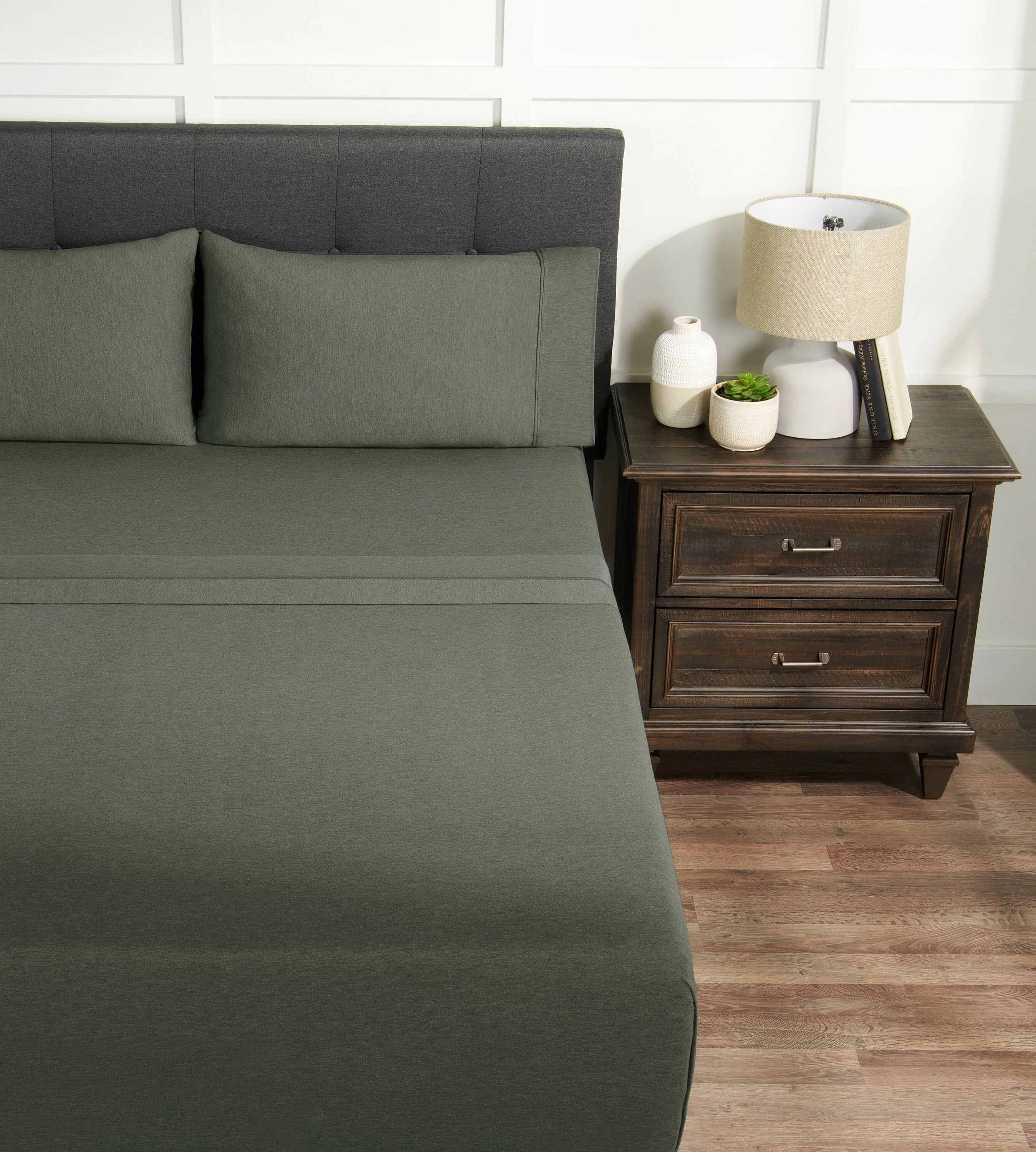 BEDGEAR Hyper-Wool™ Performance 4-Piece King Sheet Set - Forest Green - Image 3