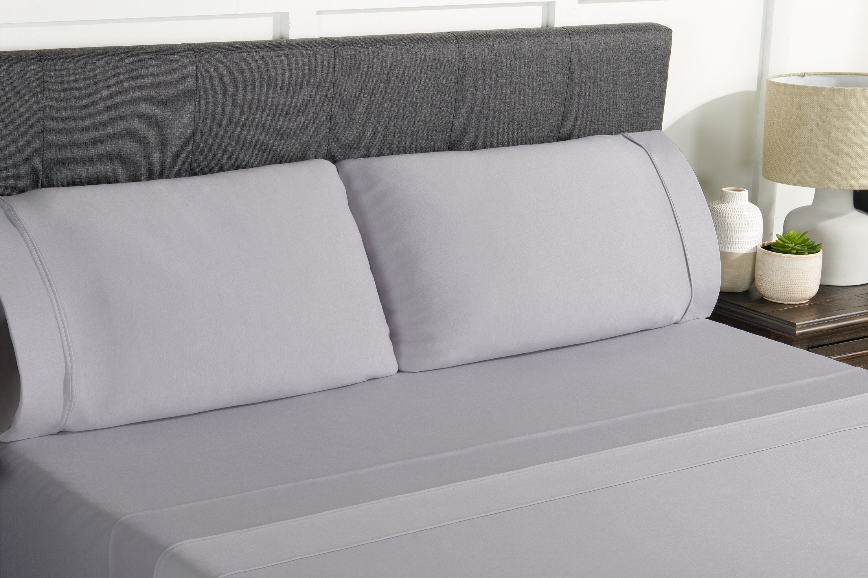 BEDGEAR Hyper-Wool™ Performance 4-Piece King Sheet Set - Light Grey - Image 4