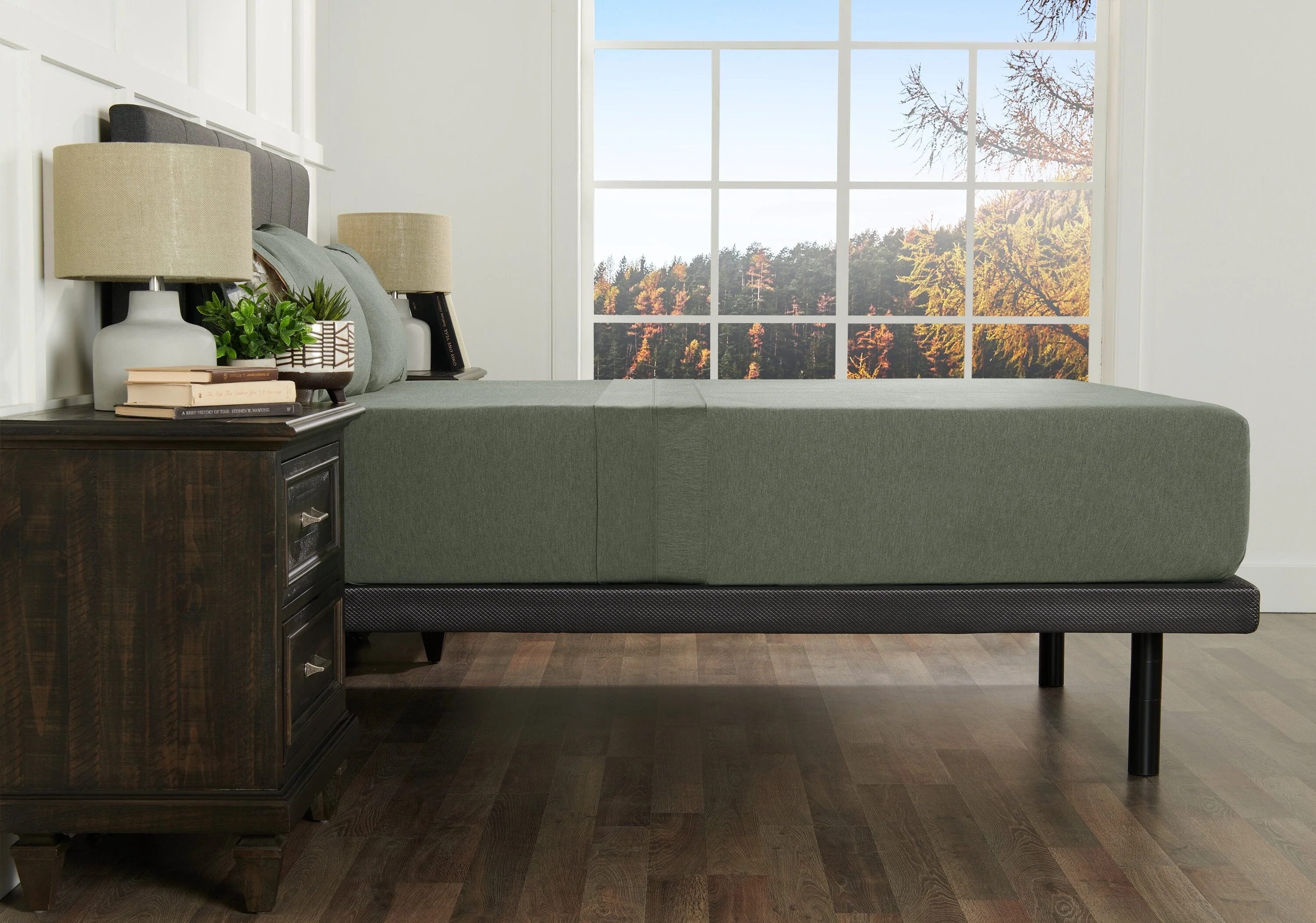 BEDGEAR Hyper-Wool™ Performance 5-Piece King Split Sheet Set - Forest Green - Image 8
